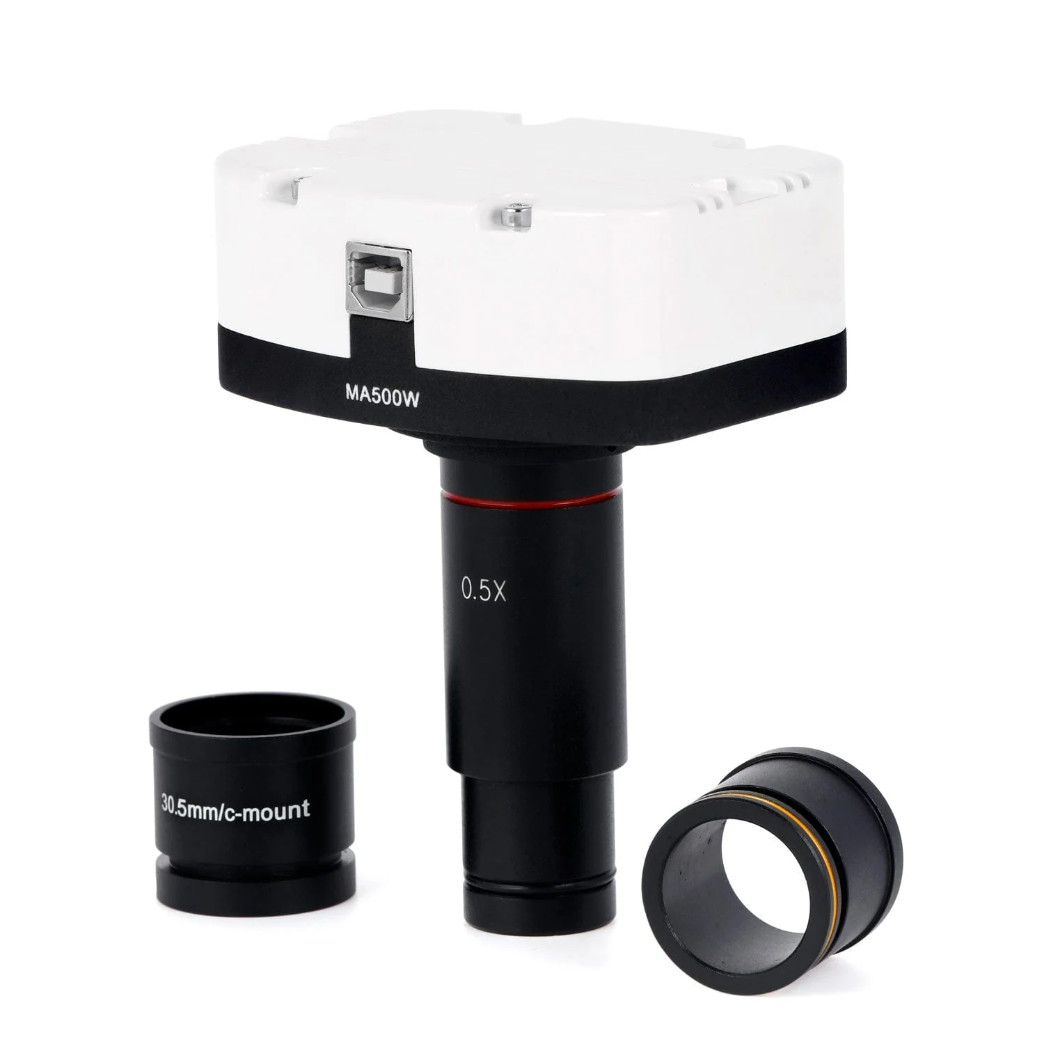 AmScope MA Series 5.0MP USB 2.0 Microscope Camera for Windows in White - Image 2
