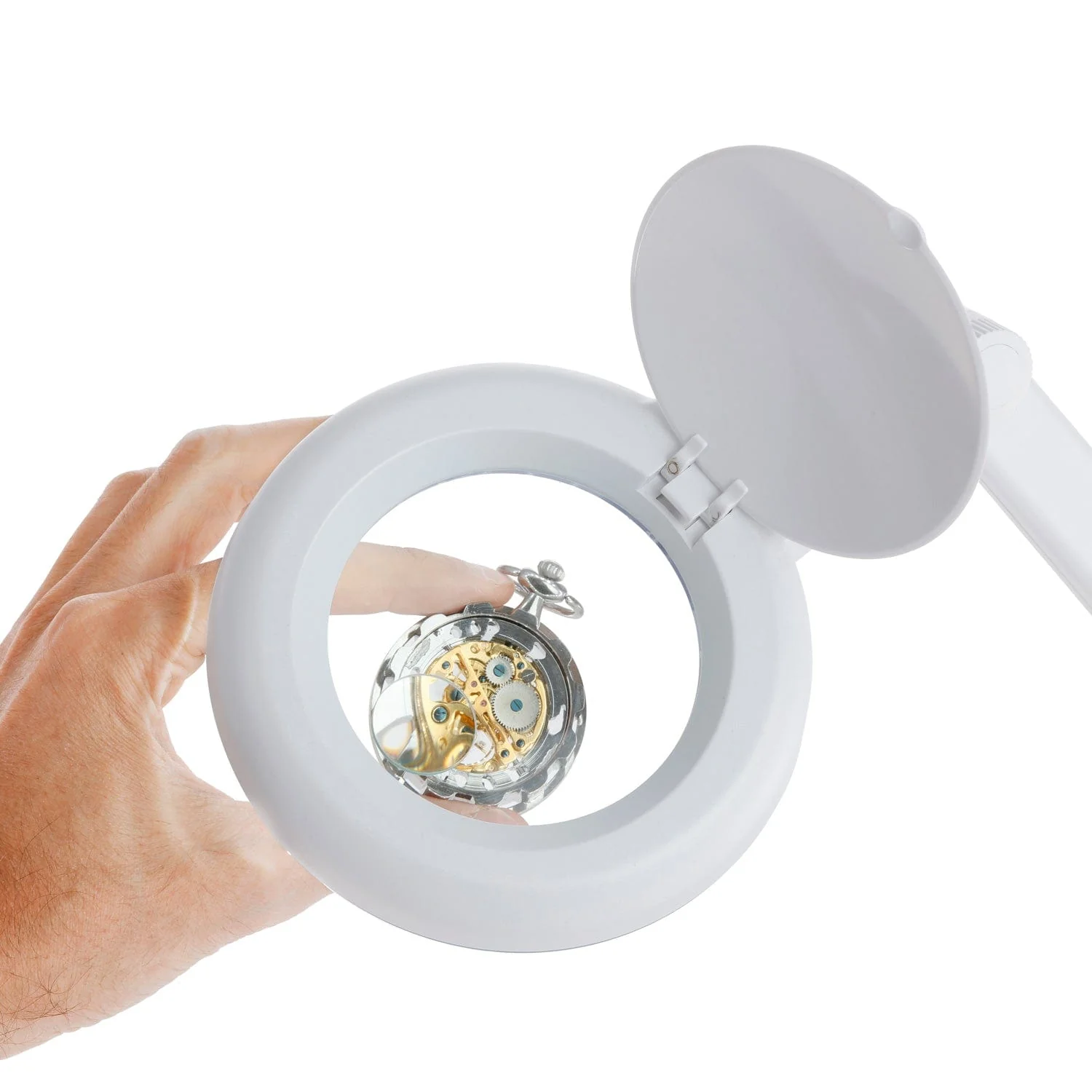AmScope 2.25X & 4X Magnification 3.5" Lens 30 LED Table Top Magnifying Lamp - Image 4