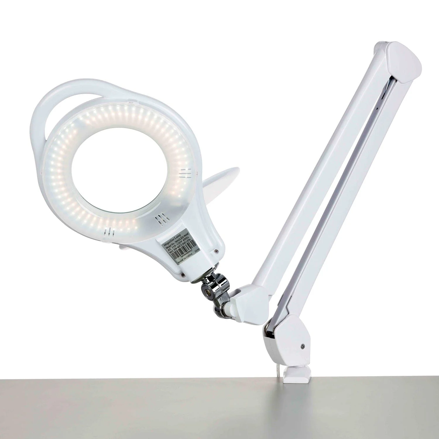 AmScope 1.75X Magnification 5" Diameter Lens 96 LED 10W Desk Clamp Magnifying Lamp - Image 2