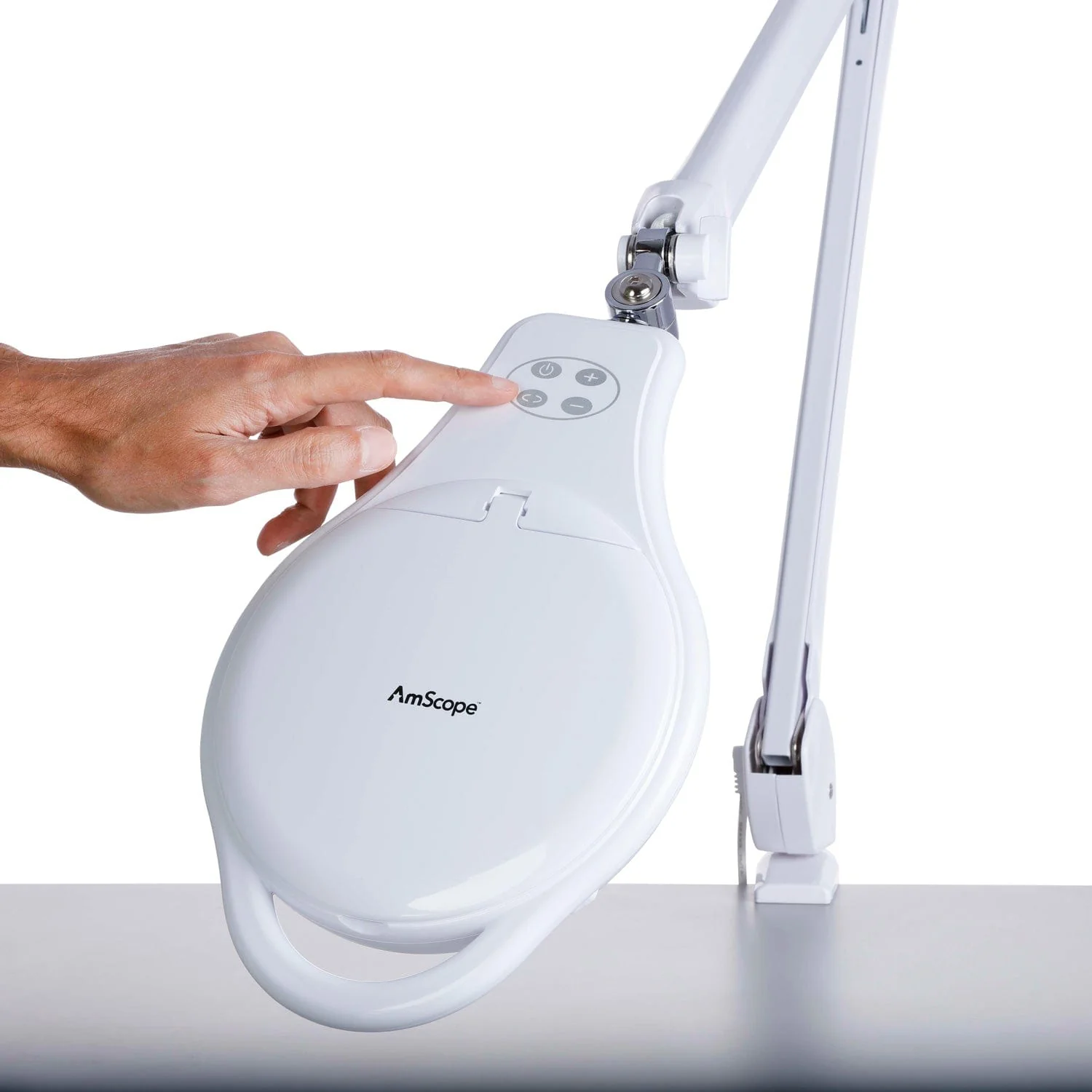 AmScope 1.75X Magnification 5" Diameter Lens 96 LED 10W Desk Clamp Magnifying Lamp - Image 4