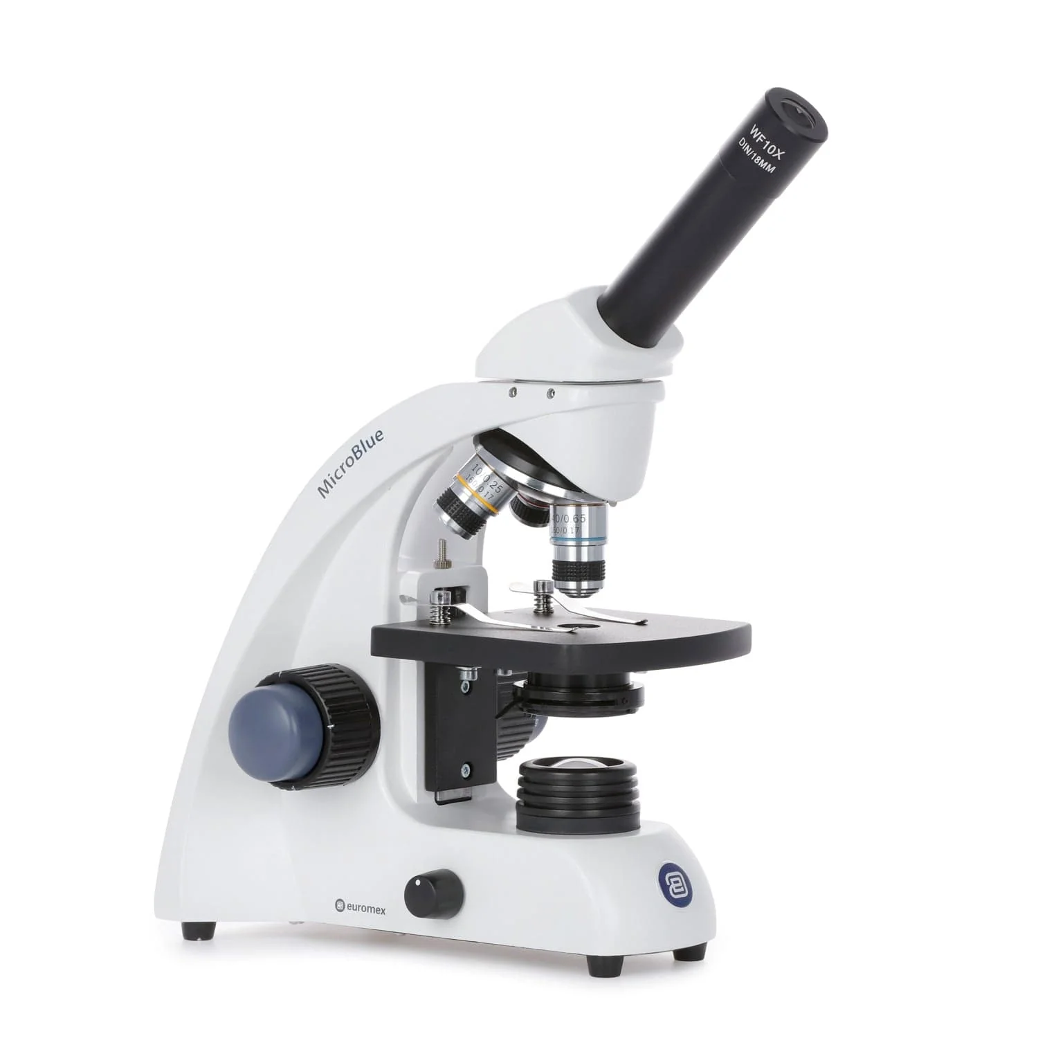 Euromex MicroBlue Series Portable Student Monocular Compound Microscope 40X-400X Magnification - Image 4