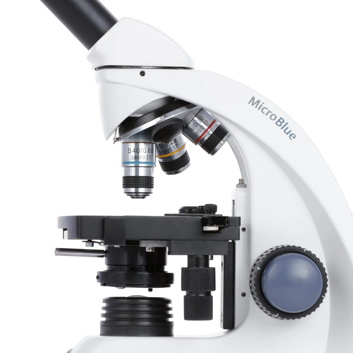 Euromex MicroBlue Series Portable Student Monocular Compound Microscope 40X-1000X Magnification with Mechanical Stage - Image 3