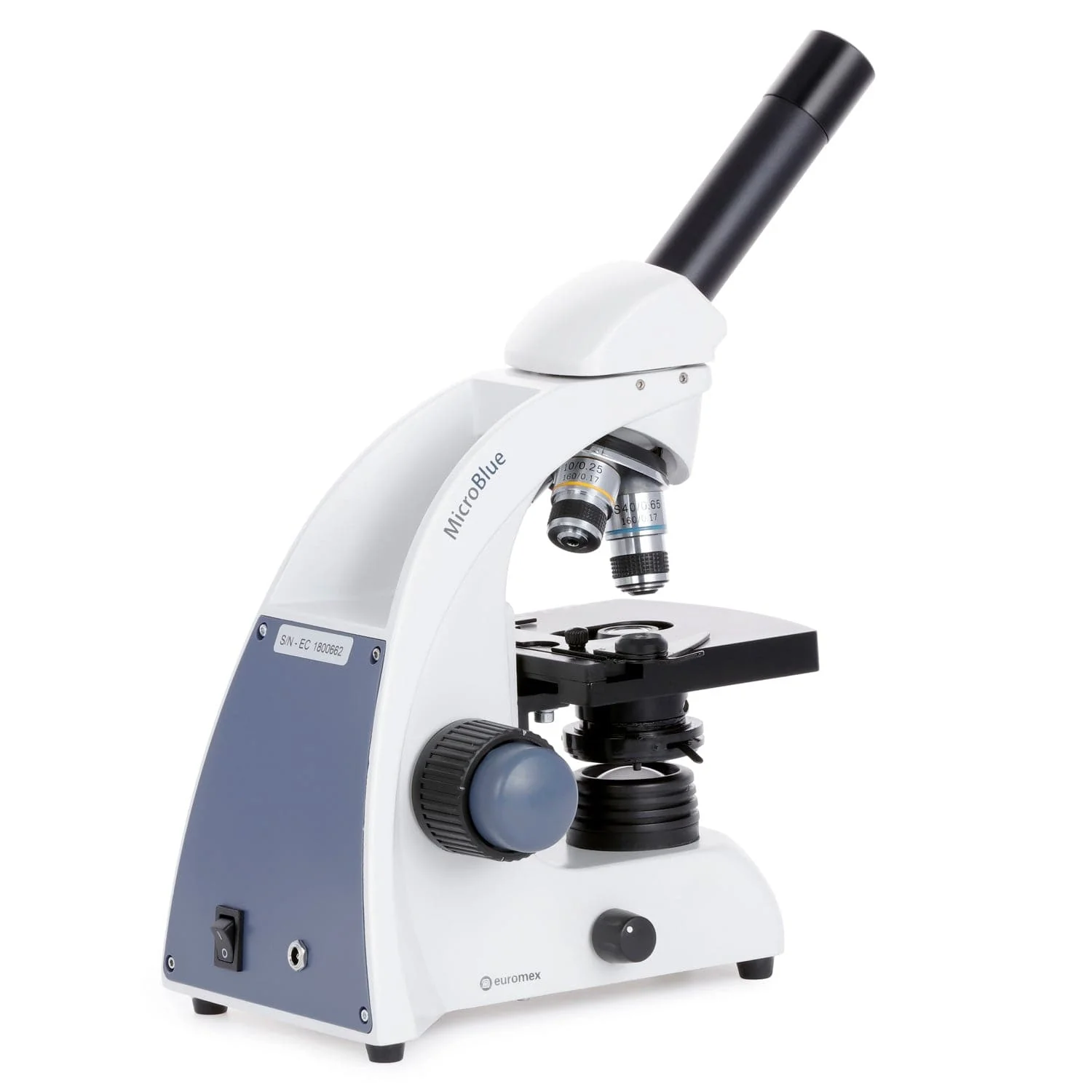 Euromex MicroBlue Series Portable Student Monocular Compound Microscope 40X-1000X Magnification with Mechanical Stage - Image 5