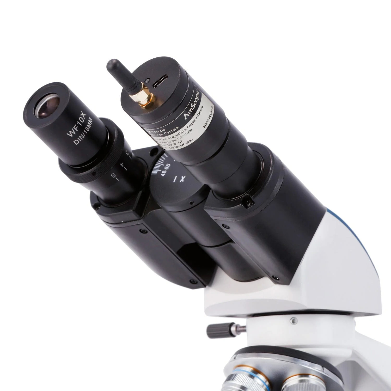 AmScope Wi-Fi Digital Eyepiece Microscope Camera - 1080P 2.0MP Color CMOS - Image 4