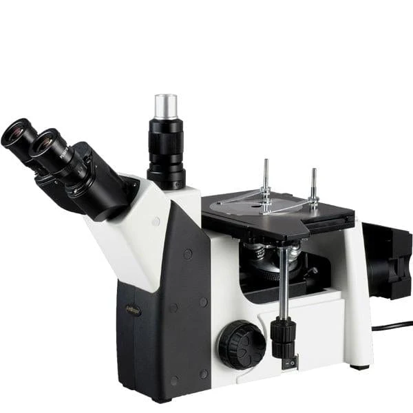 AmScope ME1200 Series Inverted Plan Optics Metallurgical Trinocular Compound Microscope with Optional Digital Camera - Image 13