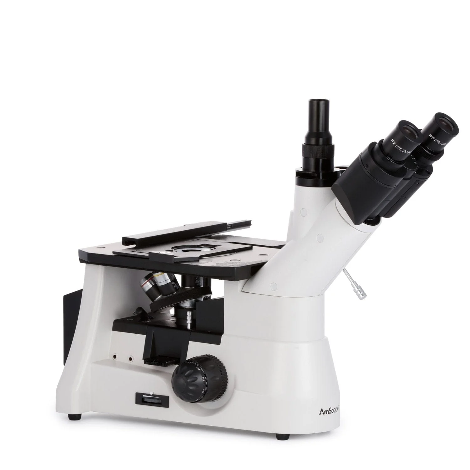 AmScope ME1400 Series Inverted Plan Optics Polarizing Metallurgical Trinocular Compound Microscope with Optional Digital Camera - Image 7