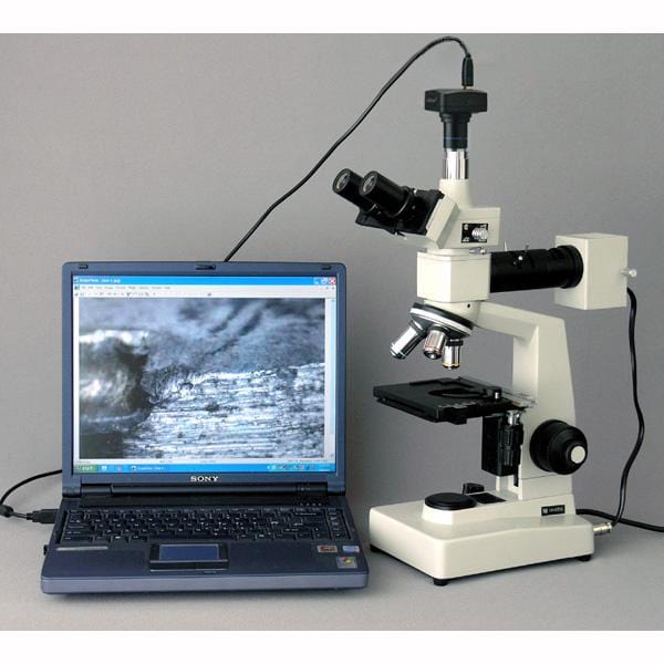AmScope ME300 Series Metallurgical Trinocular Compound Microscope - Image 12