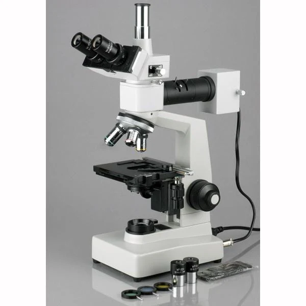 AmScope ME300 Series Metallurgical Trinocular Compound Microscope with Dual-illumination - Image 8