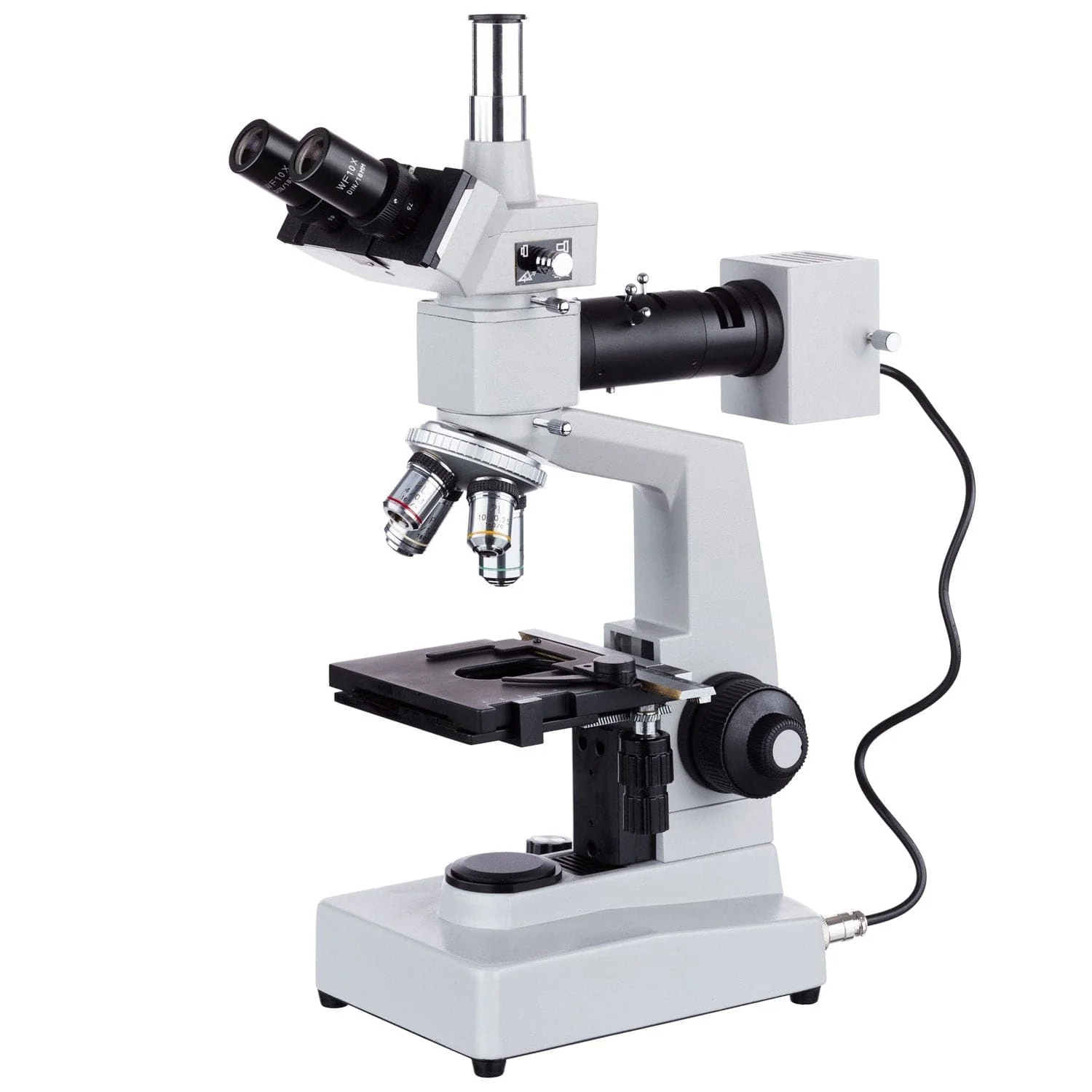 AmScope ME300 Series Metallurgical Trinocular Compound Microscope - Image 7