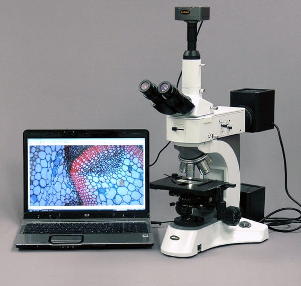 AmScope ME520 Series Infinity-Corrected Darkfield Metallurgical Trinocular Compound Microscope with Polarization and Optional Digital Camera - Image 10