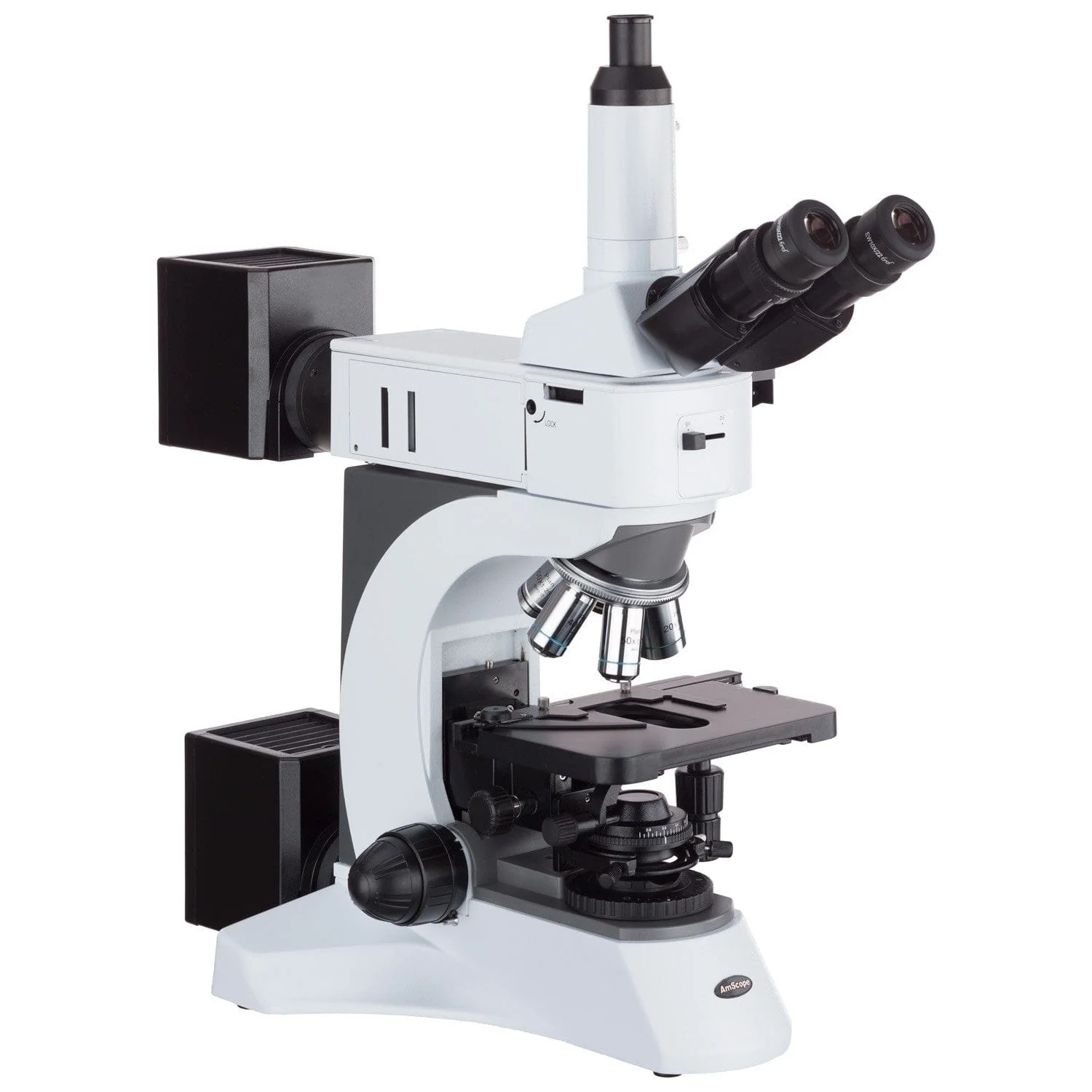 AmScope ME520 Series Infinity-Corrected Darkfield Polarizing Metallurgical Trinocular Compound Microscope with Optional HDMI Digital Camera - Image 6