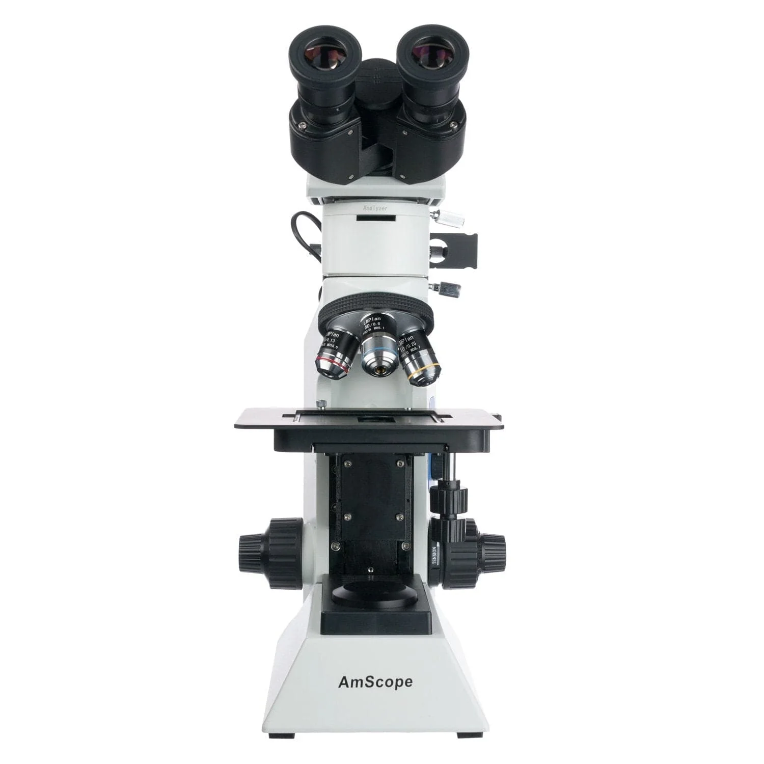 AmScope ME580 Series Metallurgical Uprigh Binocular Compound Microscope with Polarized Light and Optional Digital Camera - Image 7
