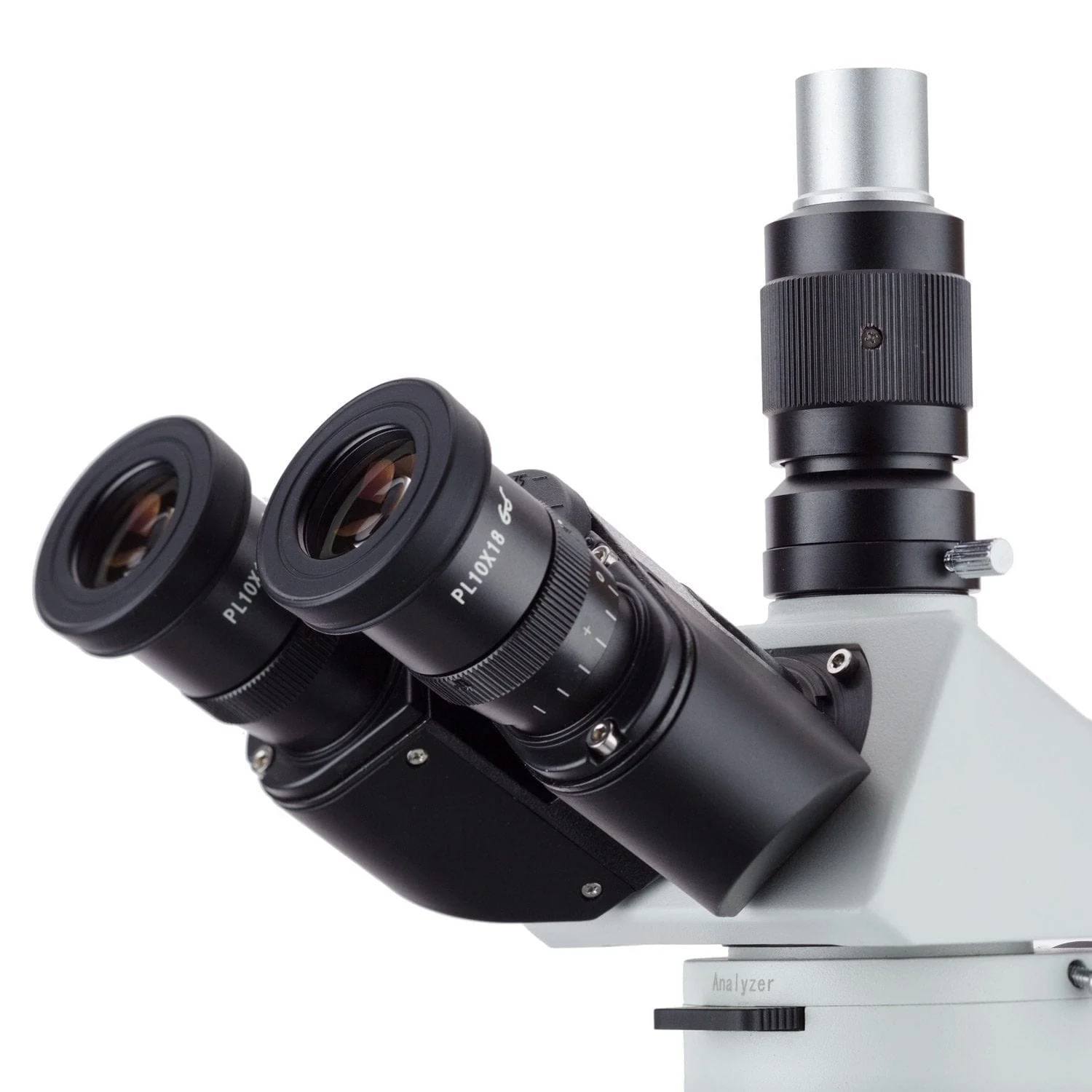 AmScope ME580 Series Compact Metallurgical Upright Trinocular Compound Microscope with Polarized Light and Optional Digital Camera - Image 8