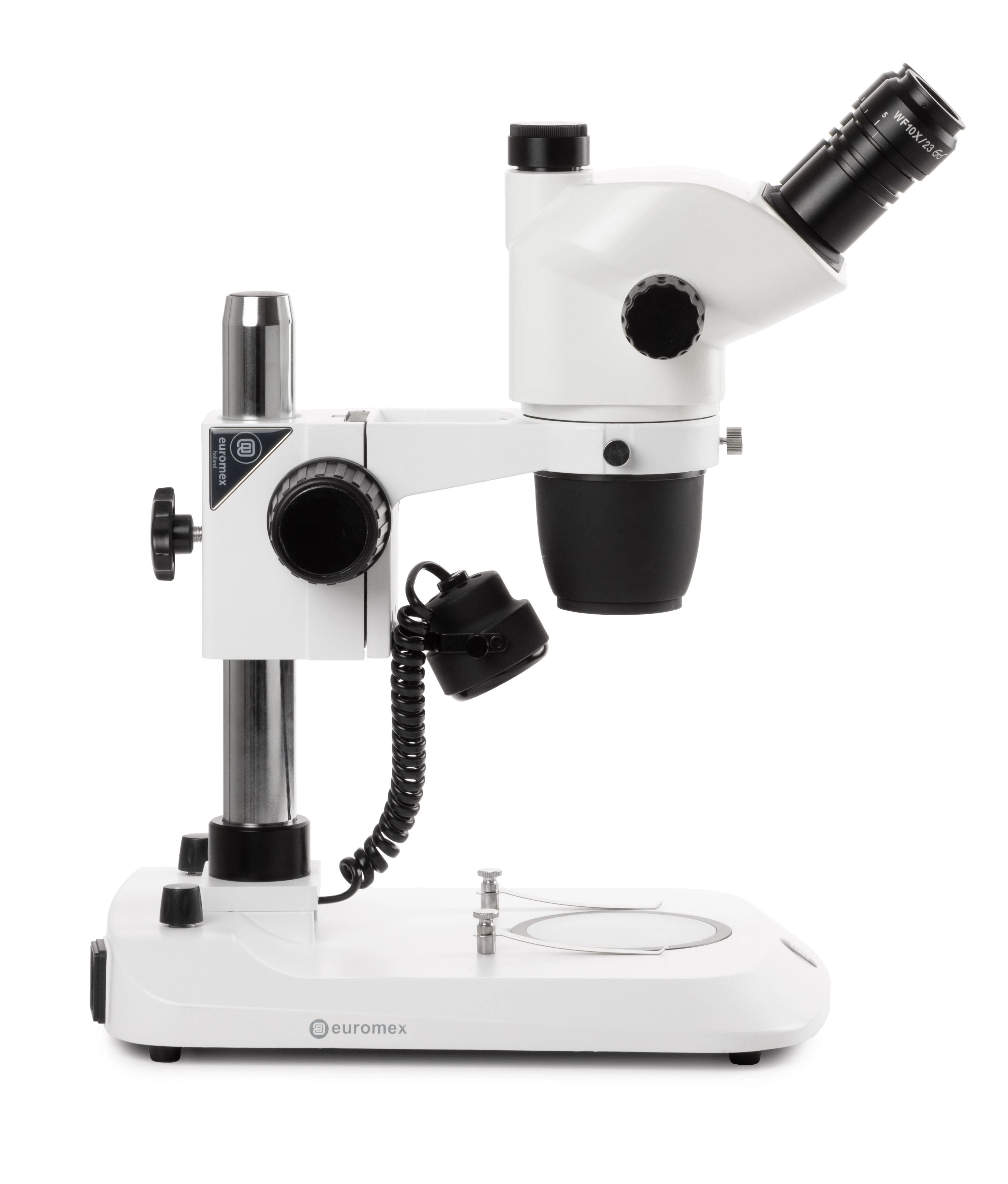 Euromex NexiusZoom Series High-Precision Zoom EVO Trinocular Stereo Microscope 6.5X-55X Magnification on Pillar Stand w/3W LED Incident & Transmitted Illumination - Image 4