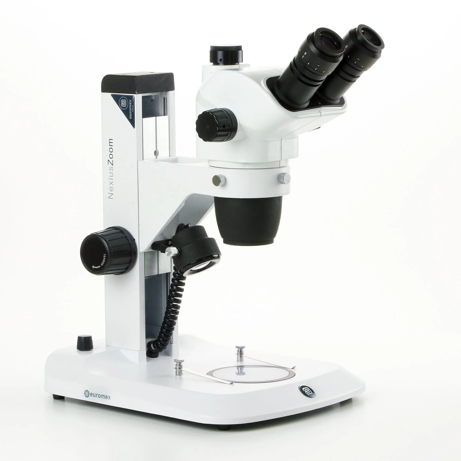 Euromex NexiusZoom Series High-Precision Zoom Trinocular Stereo Microscope on Rack and Pinion Track Stand - Image 2