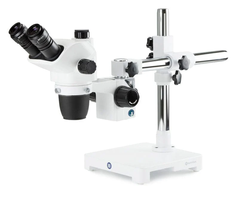Euromex Trinocular High-Precision Stereo Zoom Microscope NexiusZoom 0.67X-4.5X Magnification - Single-Arm Universal Stand