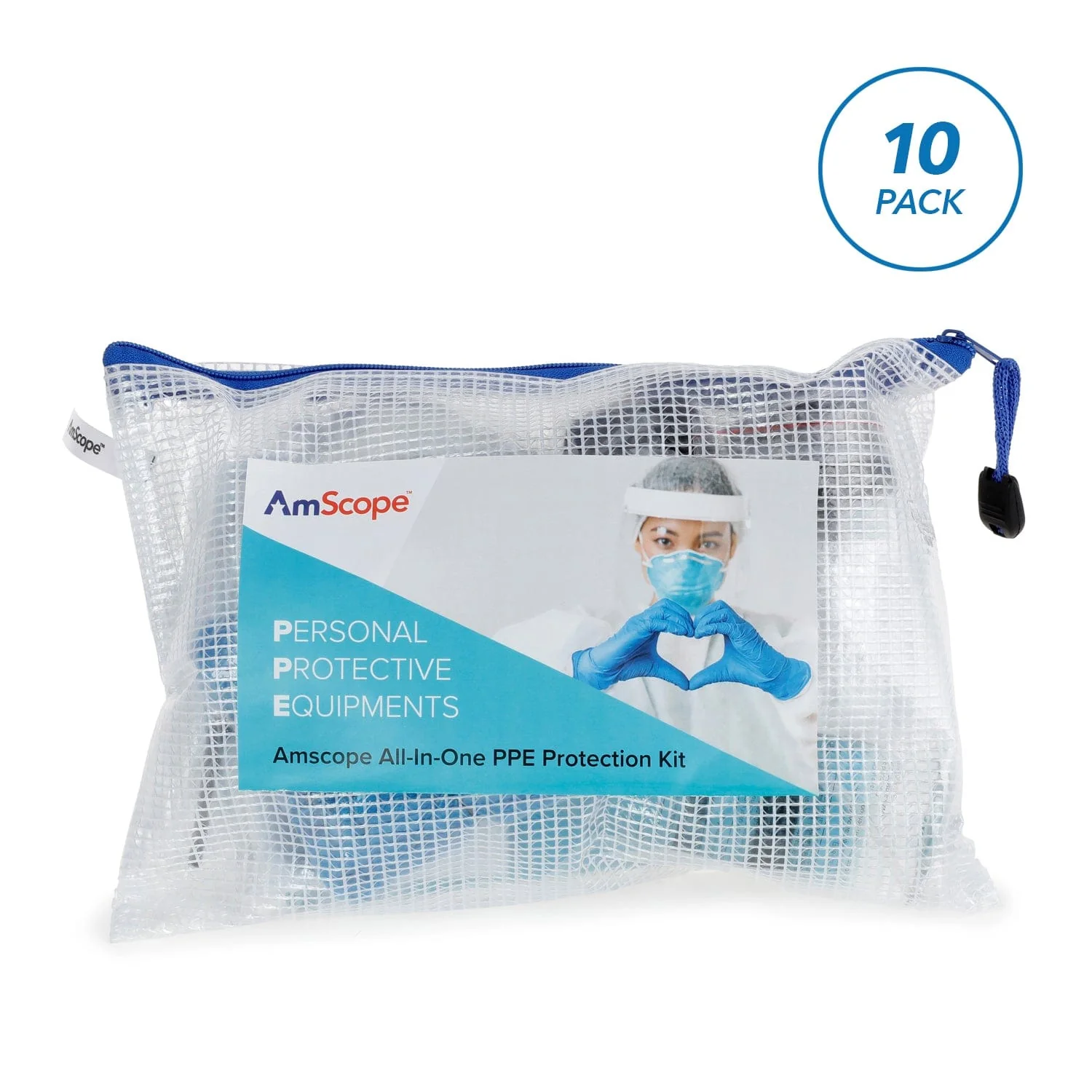 AmScope Outlet 50+ Piece Personal Protection Equipment Kit for Business, Travel, Office and Home - Image 6