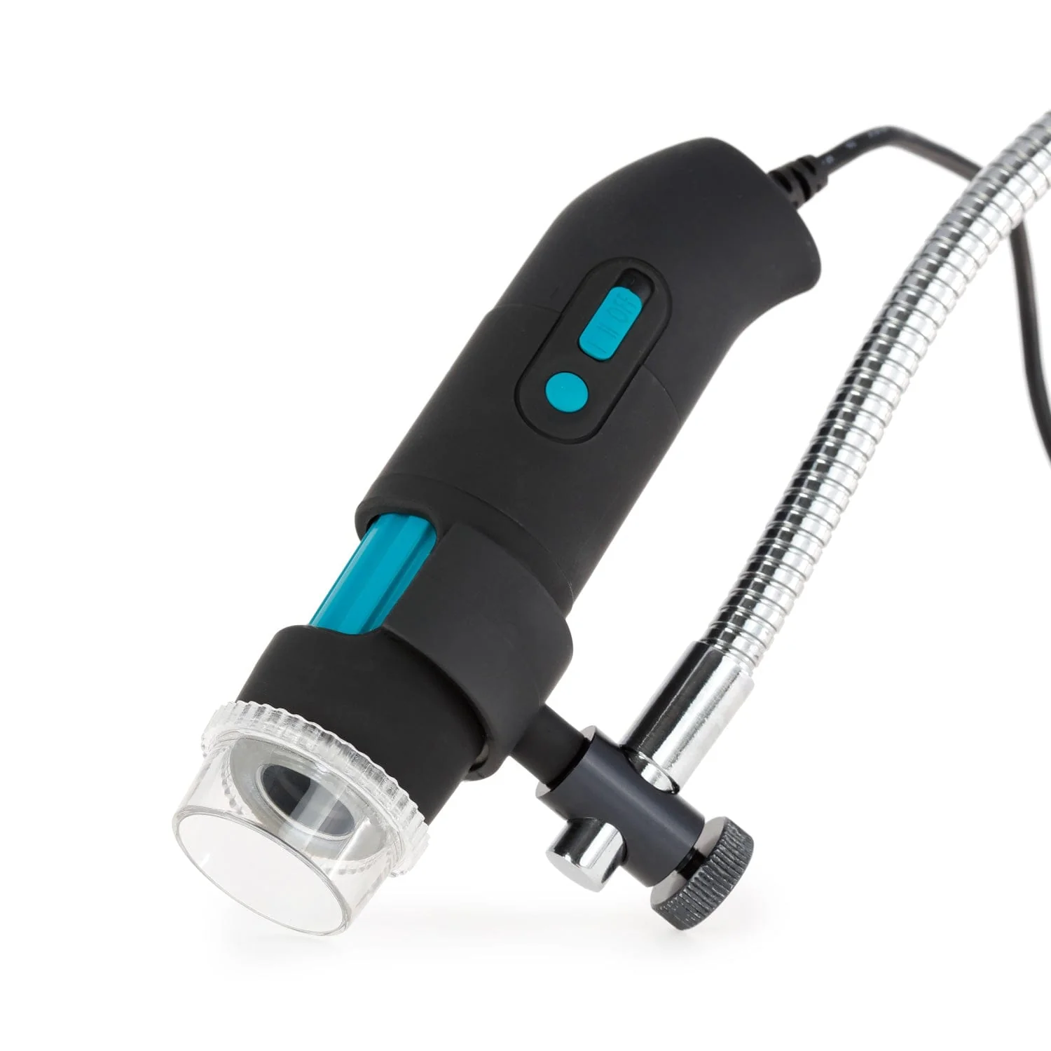 Q-Scope By AmScope 1.3MP USB Handheld Digital Microscope 10X-50X, 200X Magnification on Gooseneck Stand with LED Illumination and Polarizer - Image 2