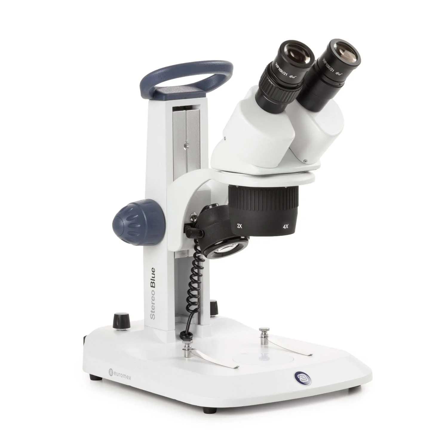 Euromex StereoBlue Series Binocular Stereo Microscope 20X-40X Magnification with 2X/4X Objective Lenses on Dual Illumination Track Stand - Image 5