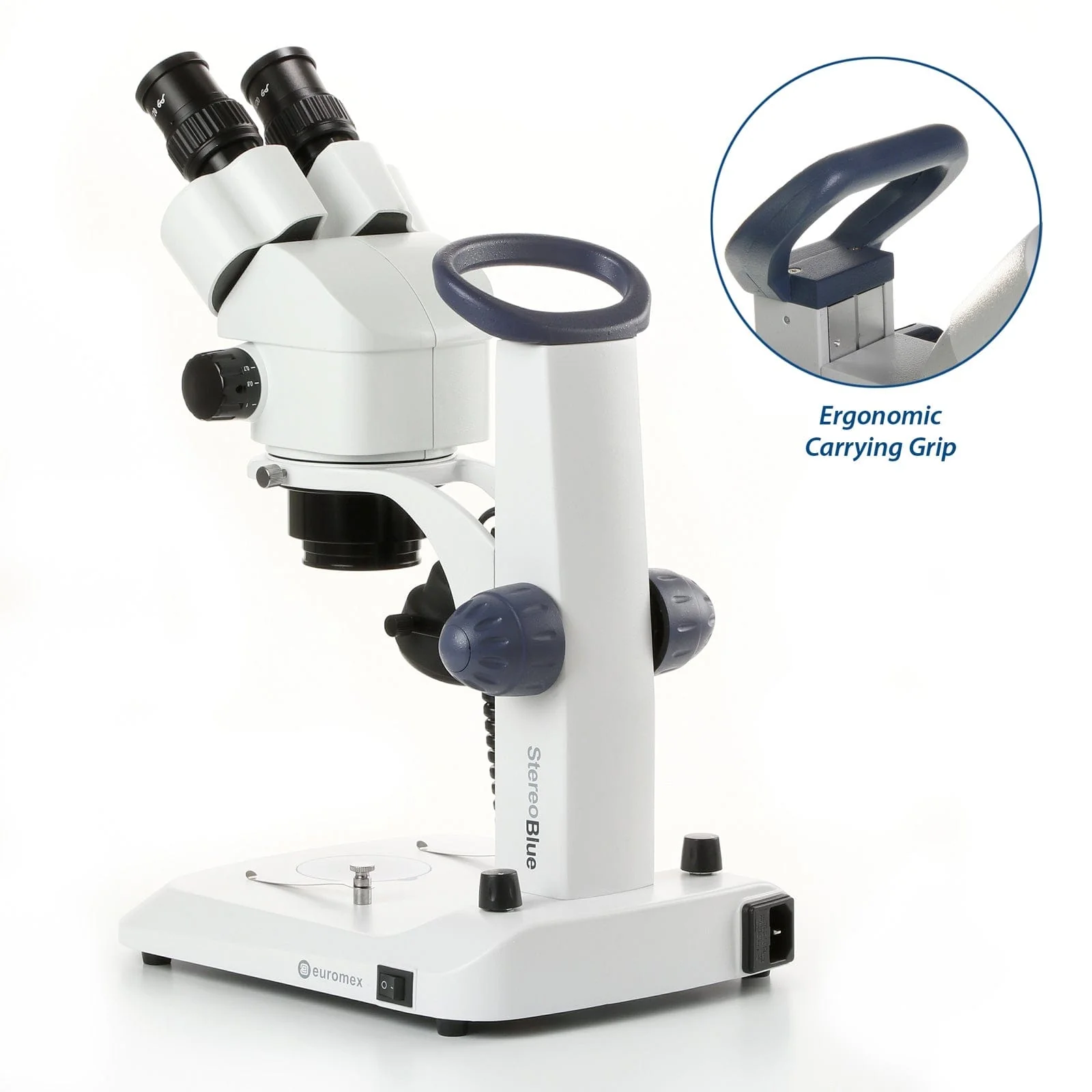 Euromex StereoBlue Series Binocular Laboratory and Higher Education Stereo Zoom Microscope on Rack and Pinion Track Stand - Image 4