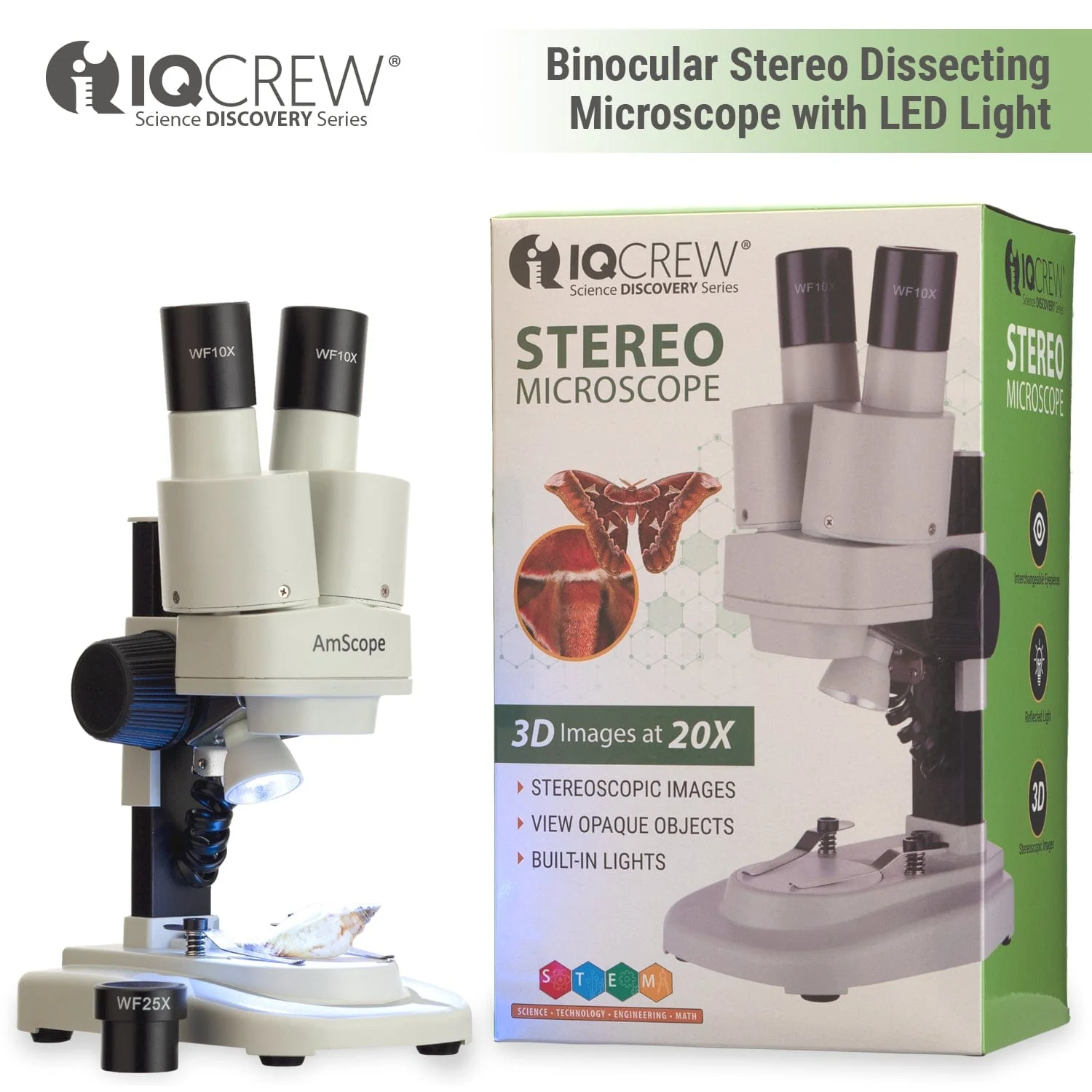 Amscope SE100Z-BKI-INST23 Stereo Microscope for Kids Industrial Inspection, PCB & Soldering, Gem & Jewelry - Image 7