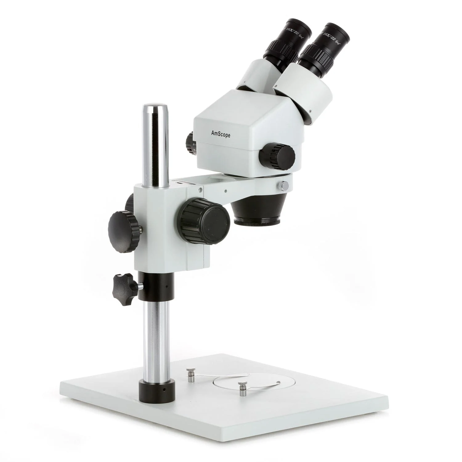 AmScope SM-1 Series Zoom Binocular Stereo Microscope with 64 LED Compact Ring Light on Pillar-stand with Large Base and Optional Digital Camera - Image 6