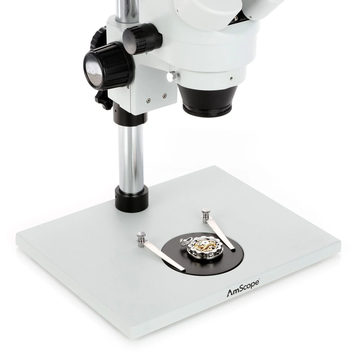 AmScope SM-1B Series Binocular Zoom Stereo Microscope on Pillar-stand with Large Base and Optional Digital Camera - Image 8