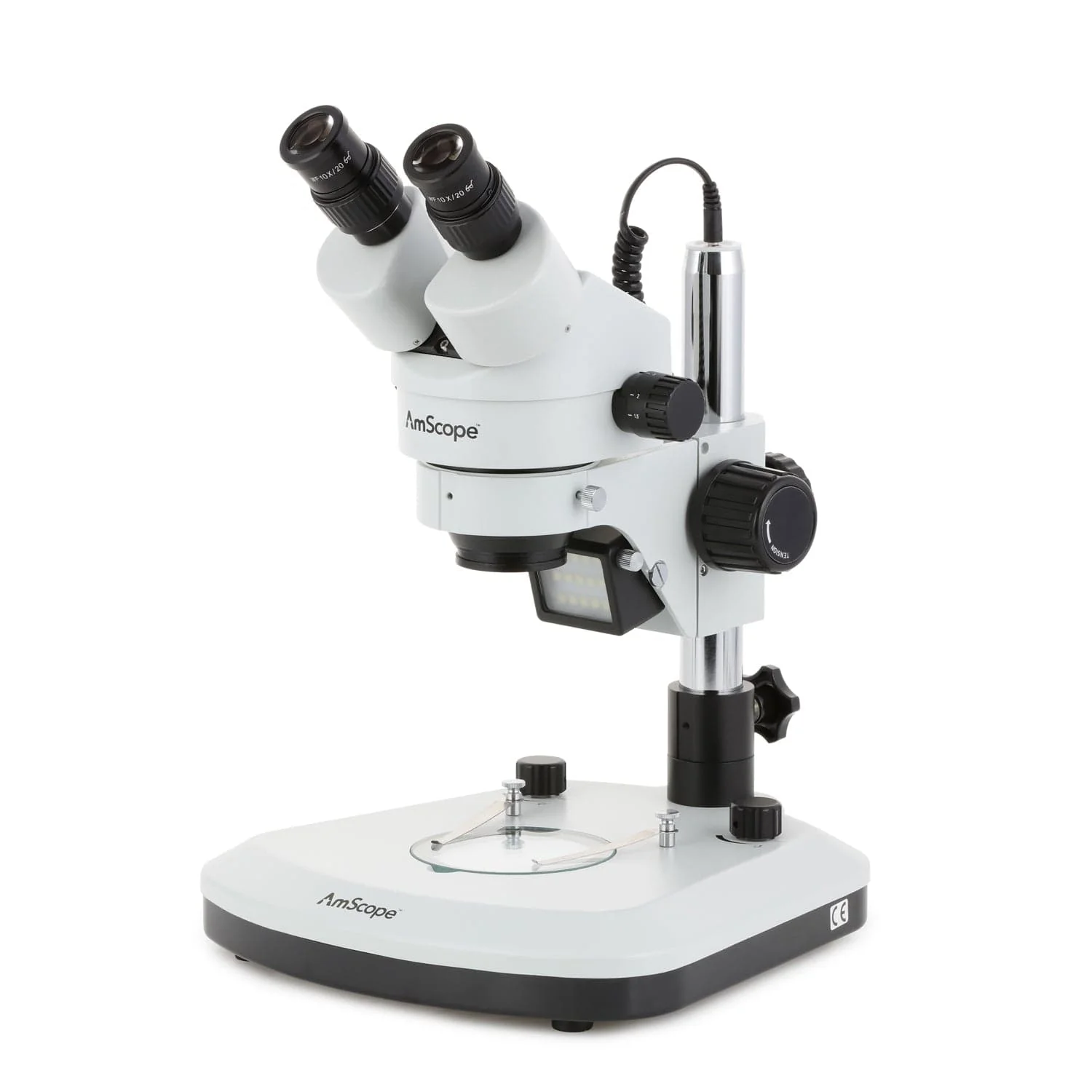 AmScope SM-1 Series Zoom Binocular Stereo Microscope with Optional Digital Camera on Pillar Stand - Image 10