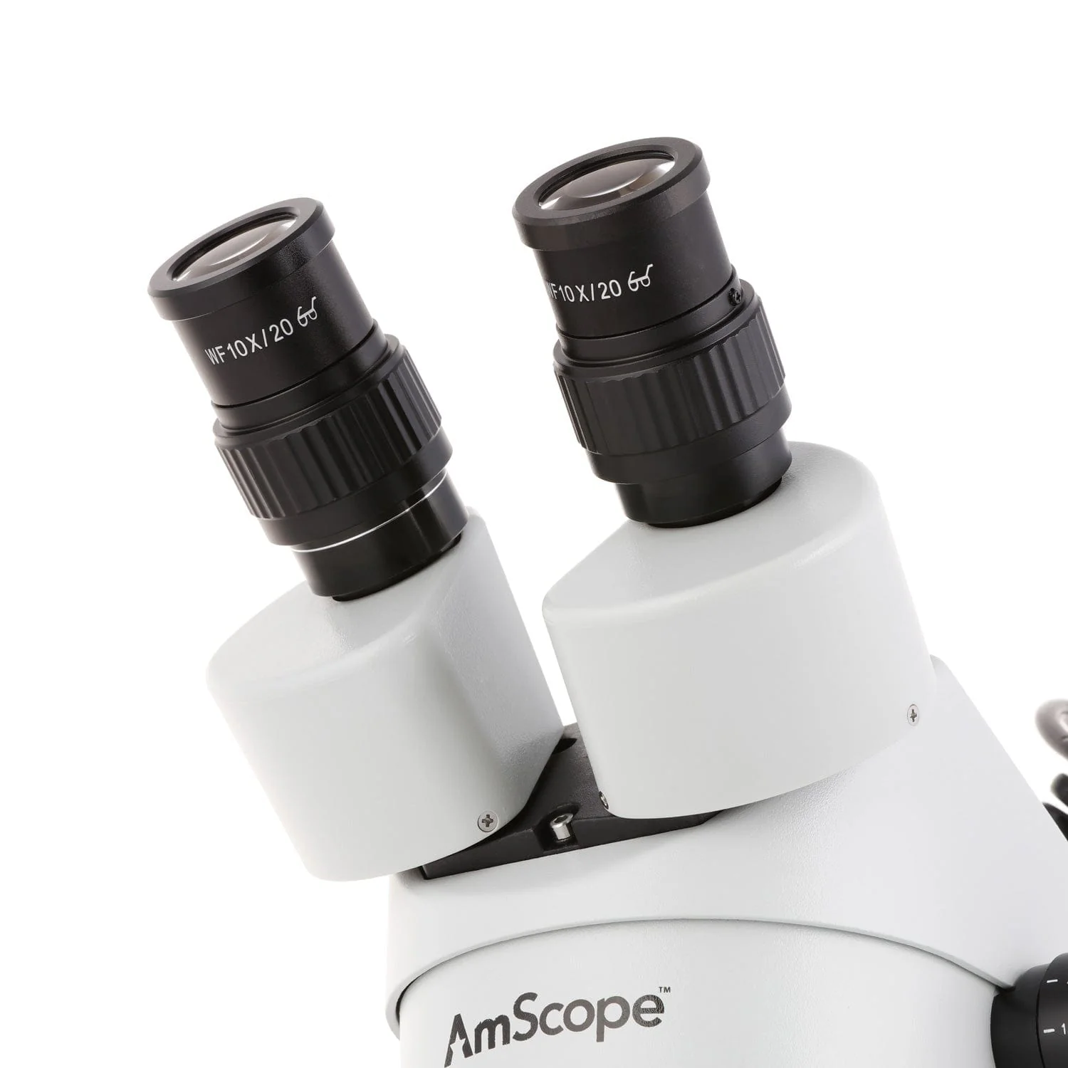 AmScope SM-1 Series Zoom Binocular Stereo Microscope with 30W LED Dual Gooseneck Fiber Optic Lights and Optional Digital Camera on Compact Pillar Stand - Image 7
