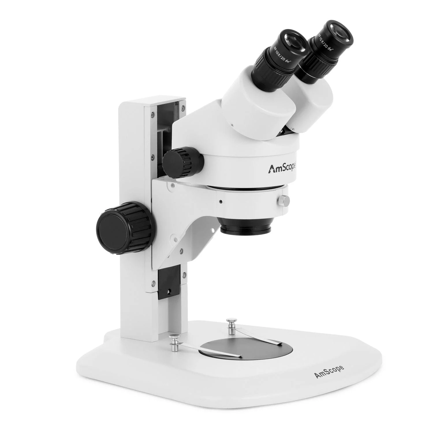 AmScope SM-1 Series Super Widefield Zoom Binocular Stereo Microscope with 150W Halogen Ring Light and Optional Digital Camera on Track Stand - Image 8