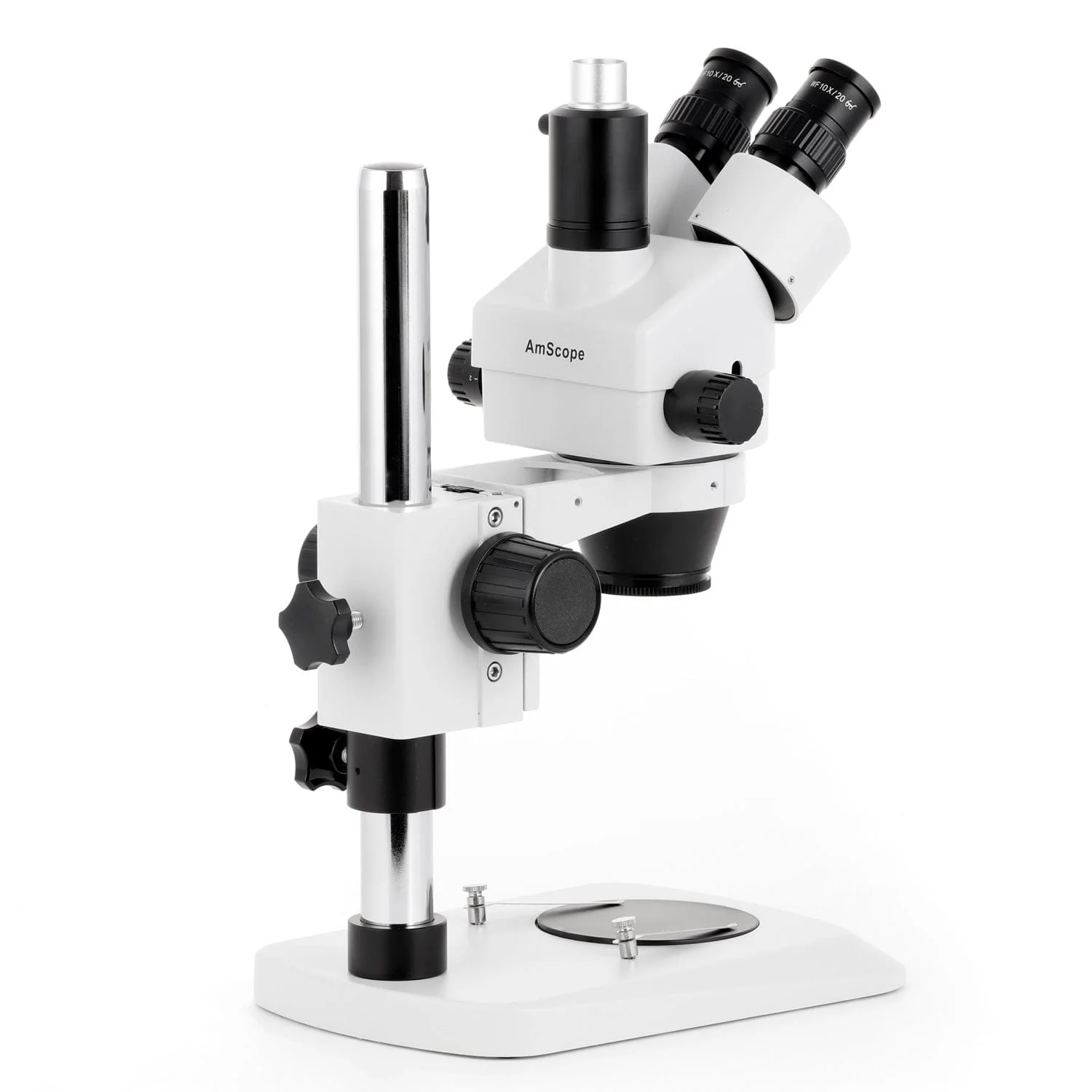 AmScope SM-1 Series Industrial Inspection Zoom Trinocular Stereo Microscope with 150W Halogen Ring Light and HDMI Camera on Pillar Stand with Small Base - Image 13