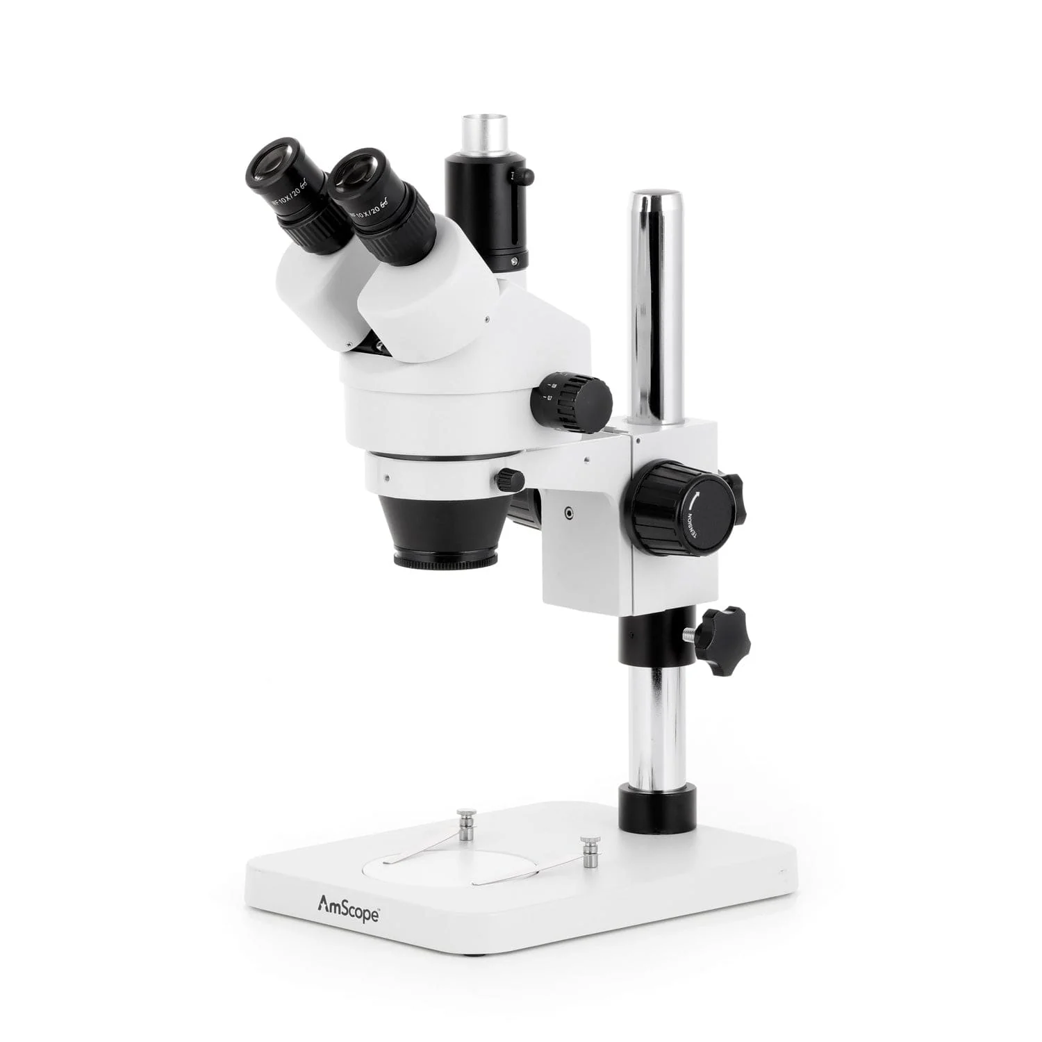 AmScope SM-1 Series Zoom Trinocular Stereo Microscope with HDMI Camera on Pillar Stand - Image 11