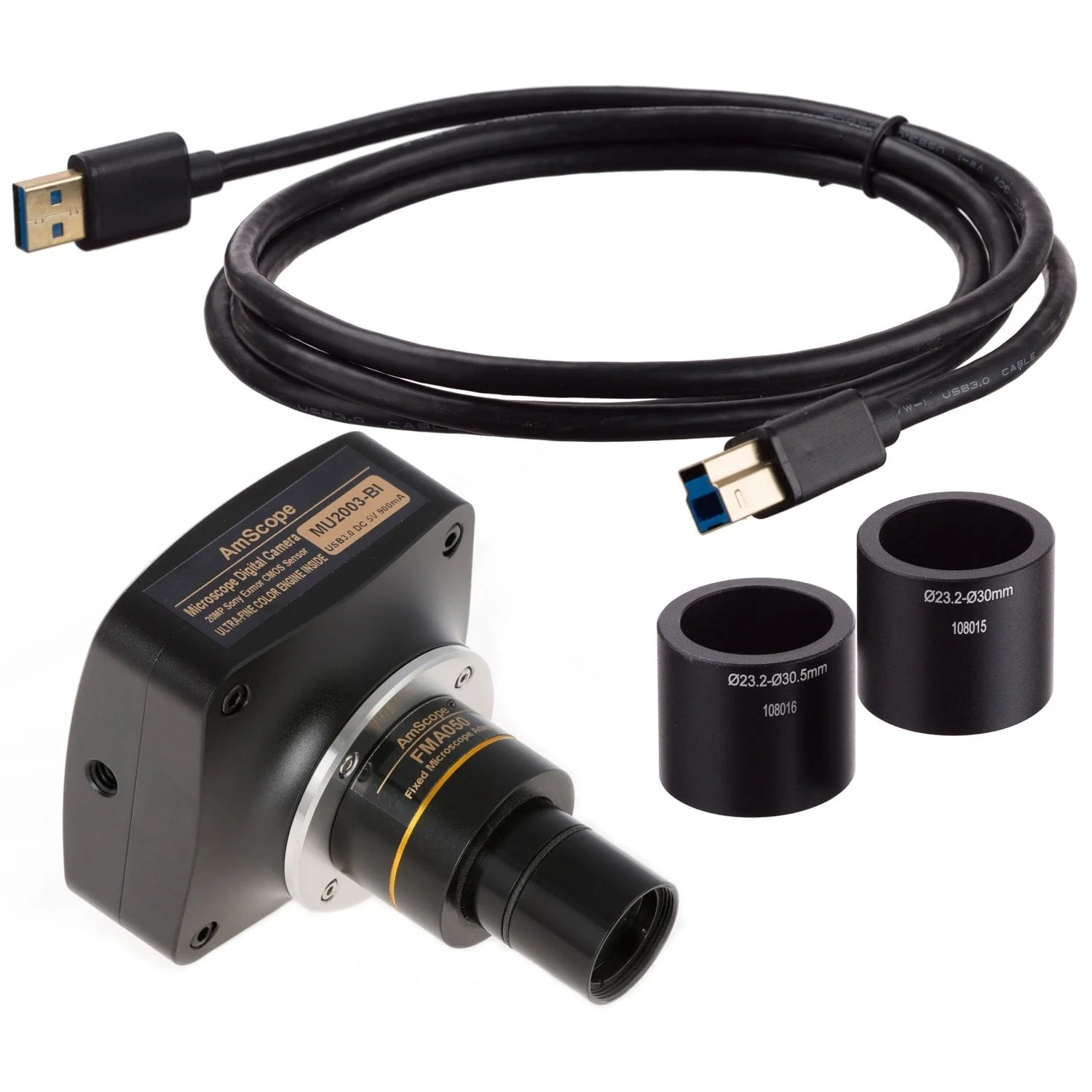 AmScope SM-3 Series Simul-Focal Lockable Zoom Trinocular Stereo Microscope with Optional Digital Camera on Single Arm Boom Stand - Image 7