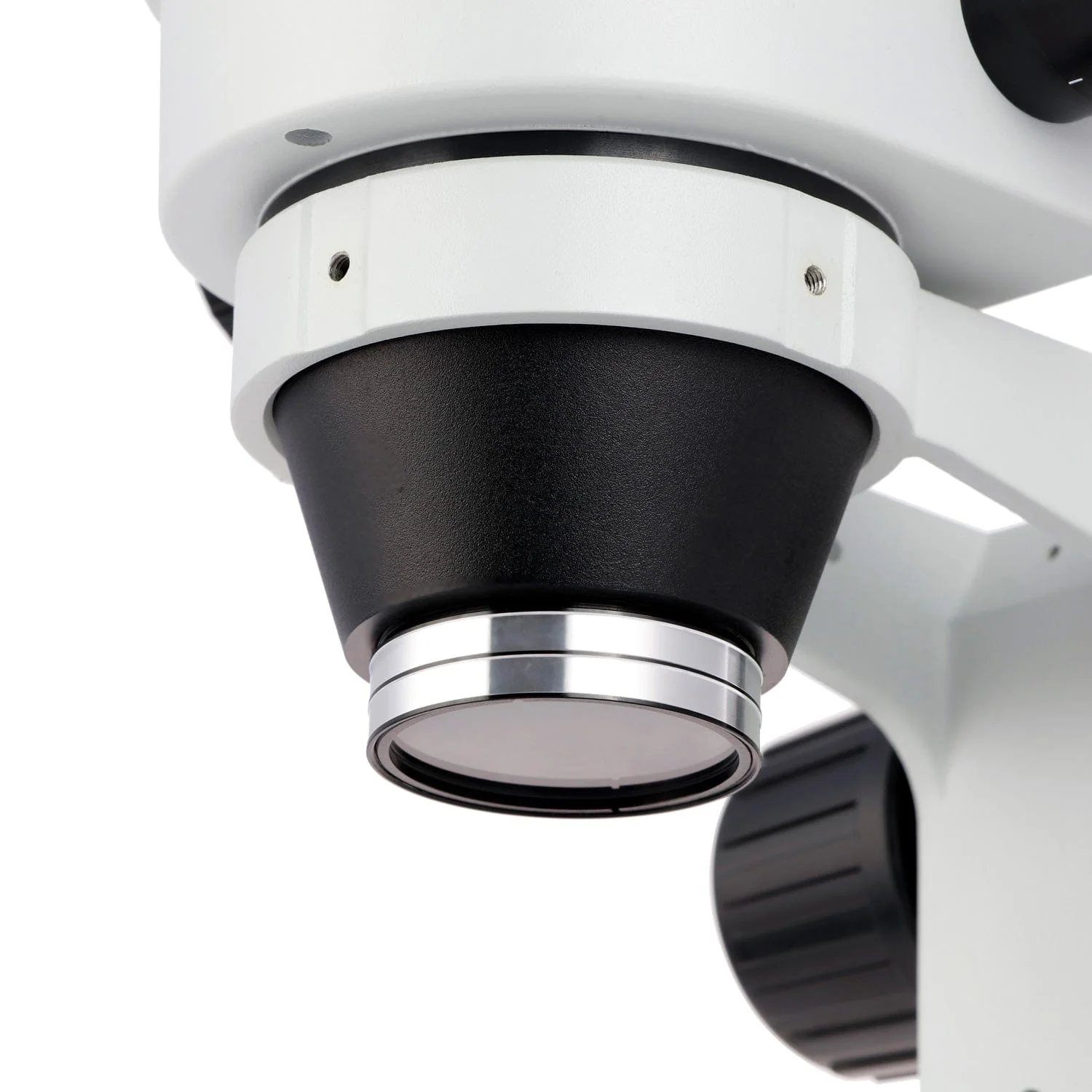 AmScope 1X Barlow Lens For SM Stereo Microscopes (48MM), Silver Finish - Image 2
