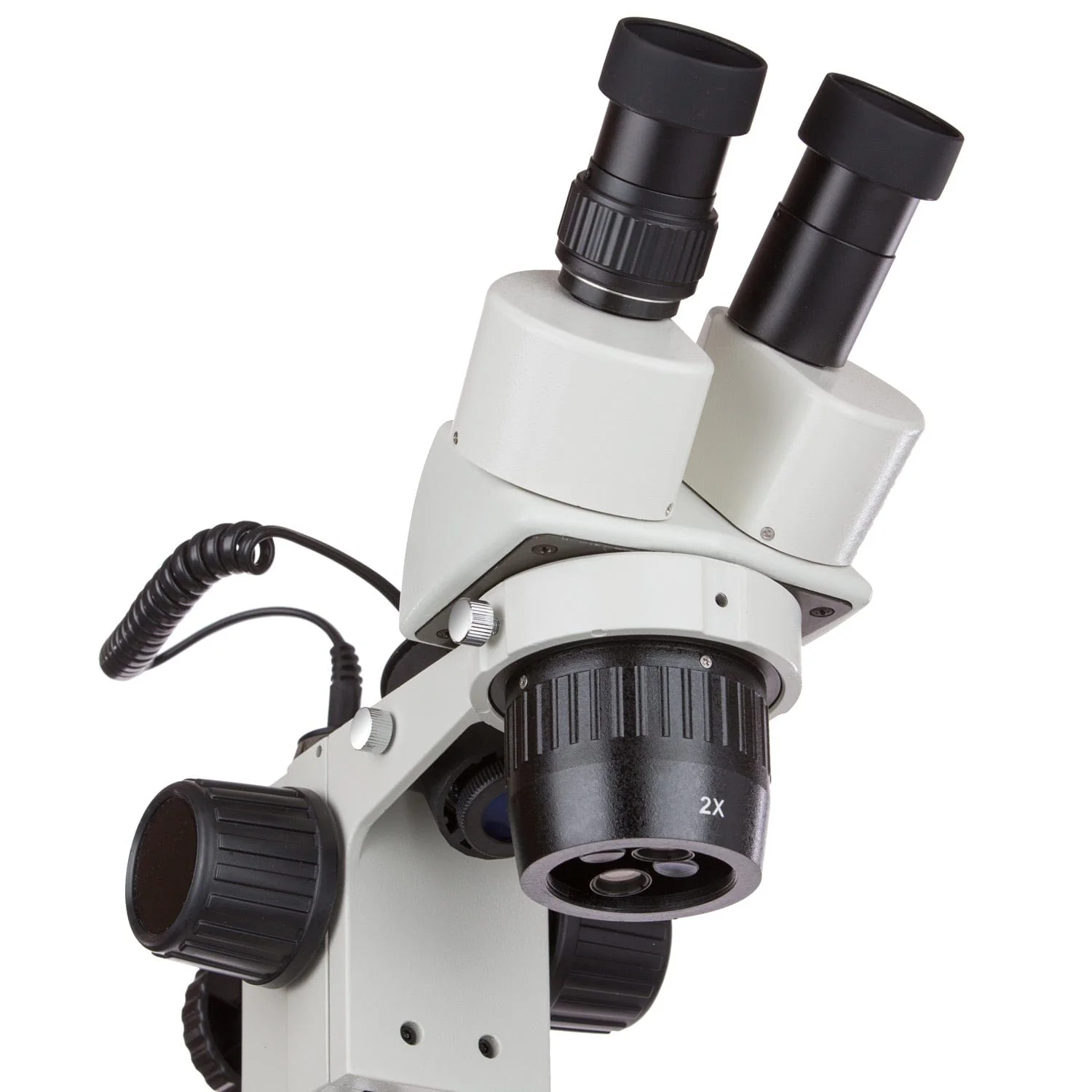 AmScope Super Widefield Binocular Stereo Microscope 20X-40X Magnification with Top & Bottom Halogen Lights on Pillar Stand - Image 3