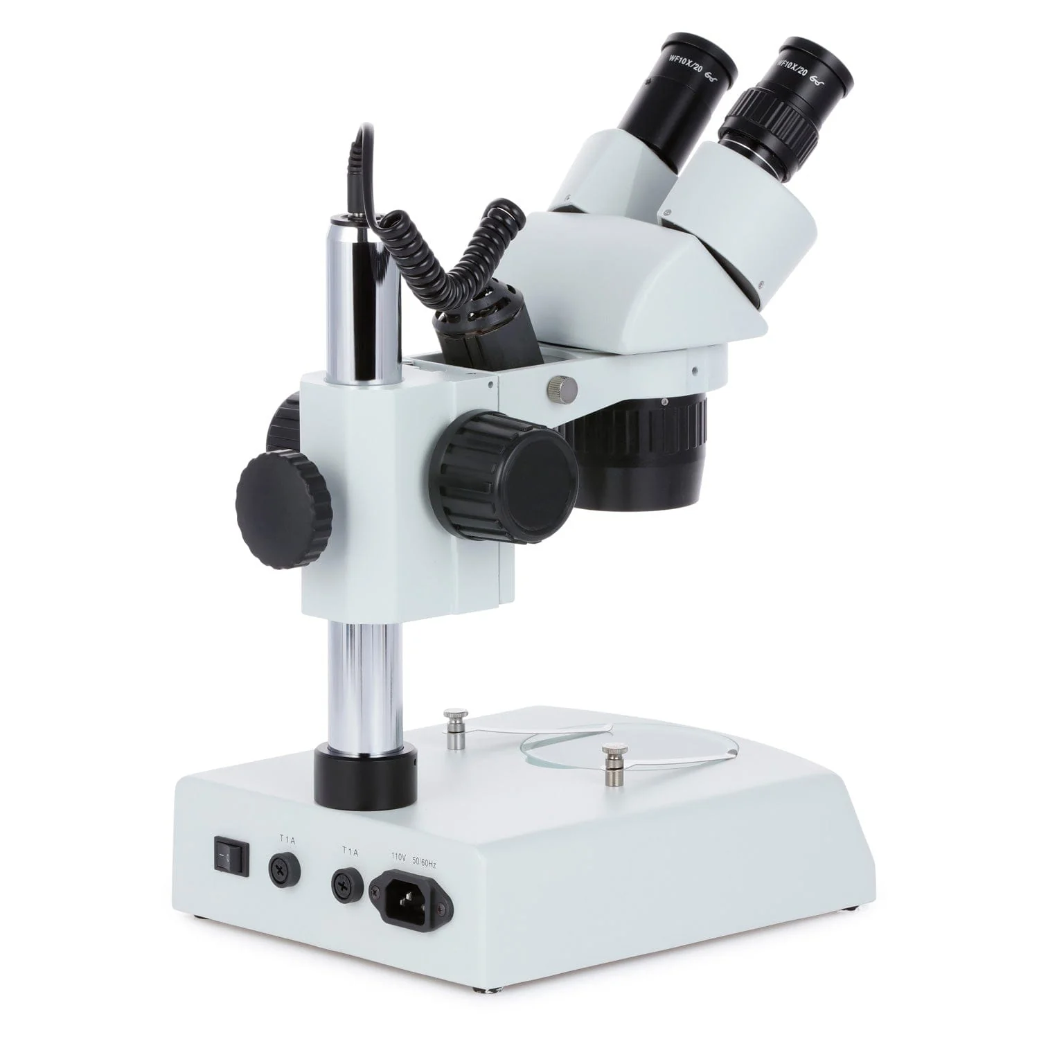 AmScope Outlet 10X-30X Super Widefield Pillar Stand Stereo Microscope with Top & Bottom LED lIghts - Image 2