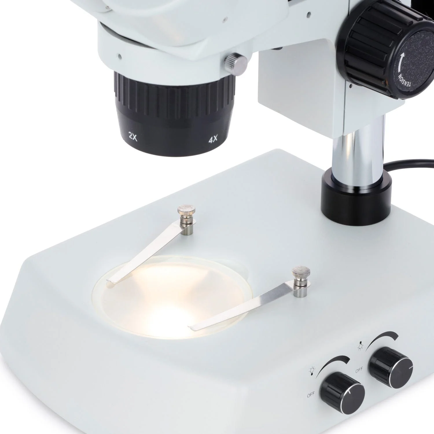 AmScope Outlet 10X-30X Super Widefield Pillar Stand Stereo Microscope with Top & Bottom LED lIghts - Image 4