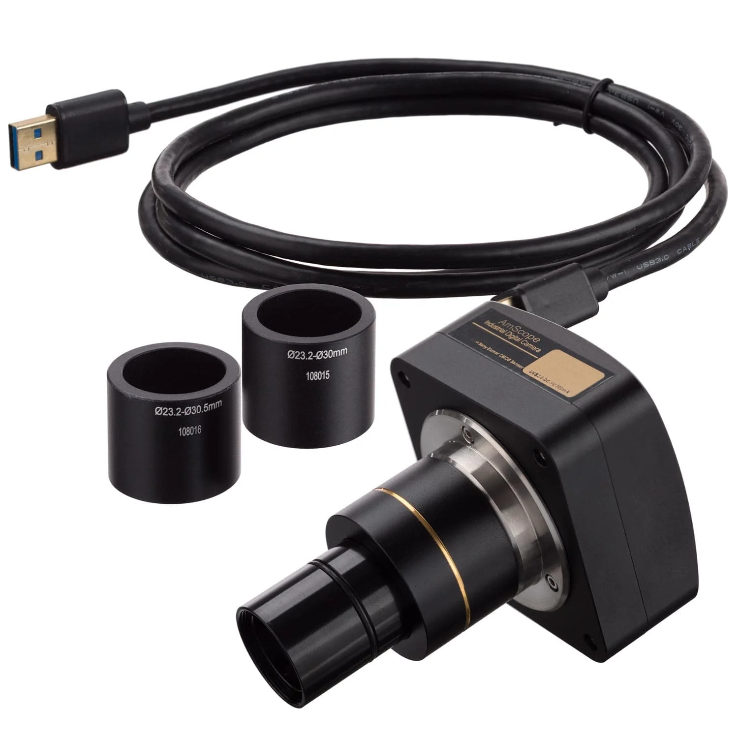 AmScope SM-6 Series Zoom Trinocular Stereo Microscope 7X-45X Magnification on Articulating Arm with Fluorescent Light and 1.3MP Digital Camera - Image 3