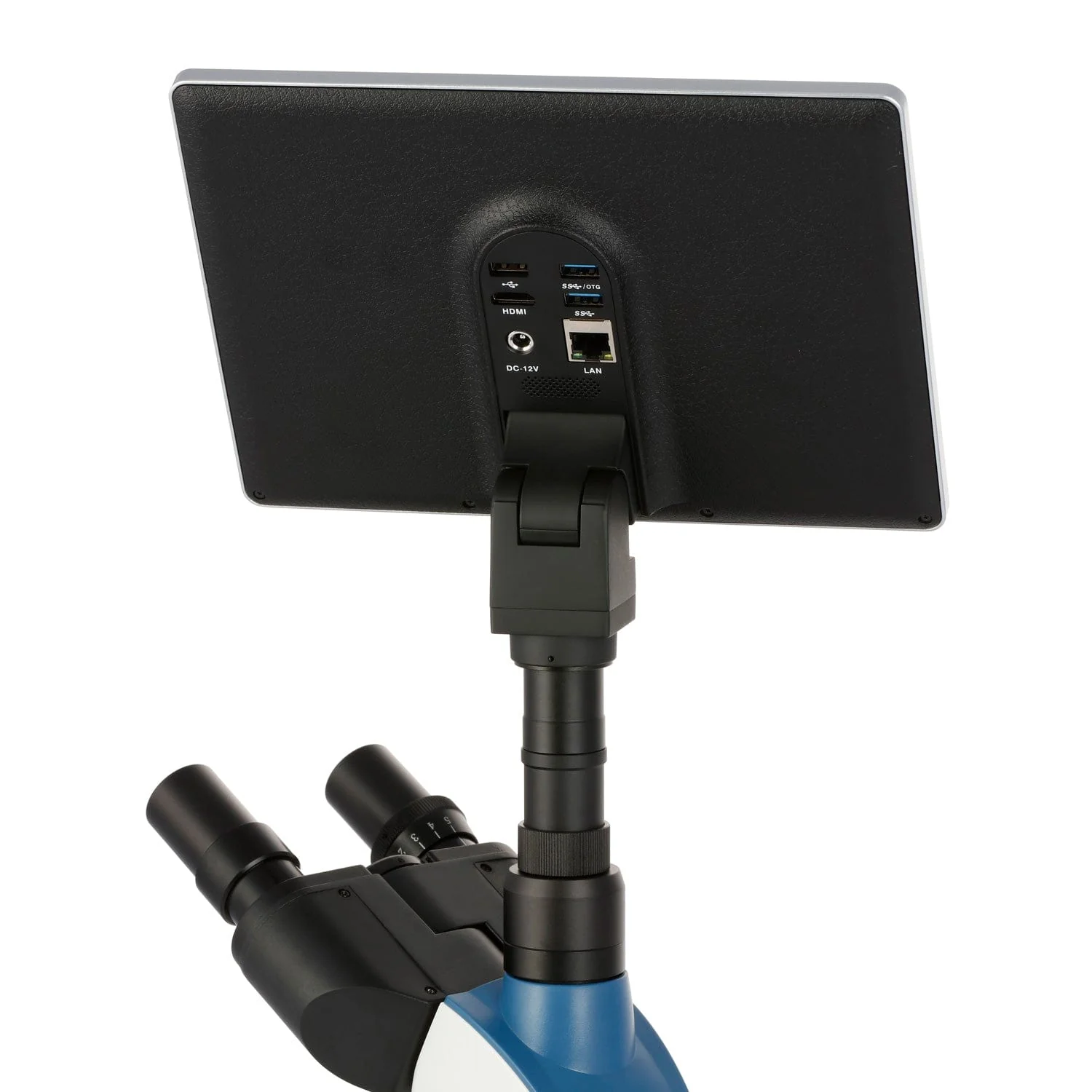 AmScope T120 Series Biological Trinocular Compound Microscope + LED Illumination + 10.5" Touchscreen 8MP Imaging System - Image 3