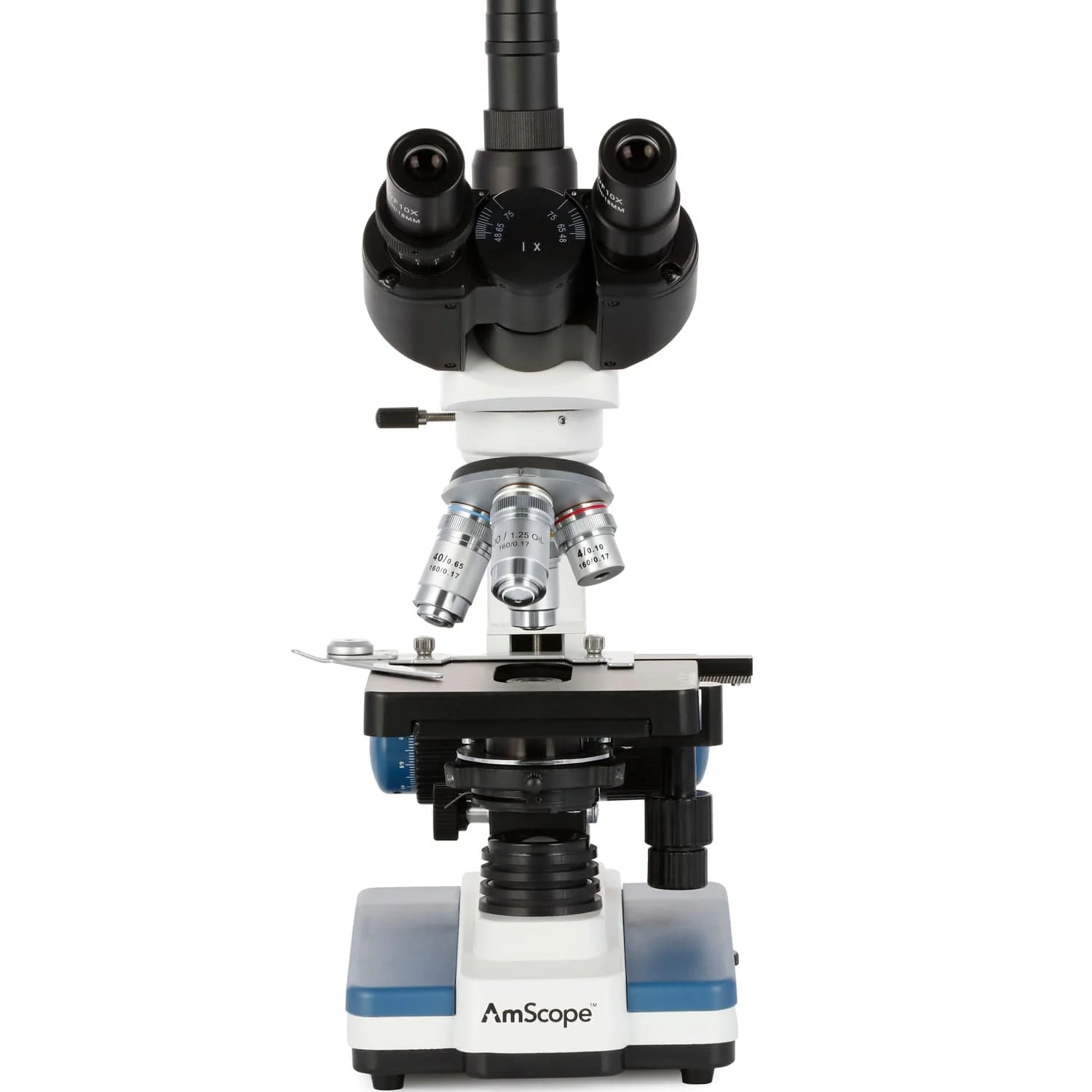 AmScope T120 Series Biological Trinocular Compound Microscope + LED Illumination + 10.5" Touchscreen 8MP Imaging System - Image 7