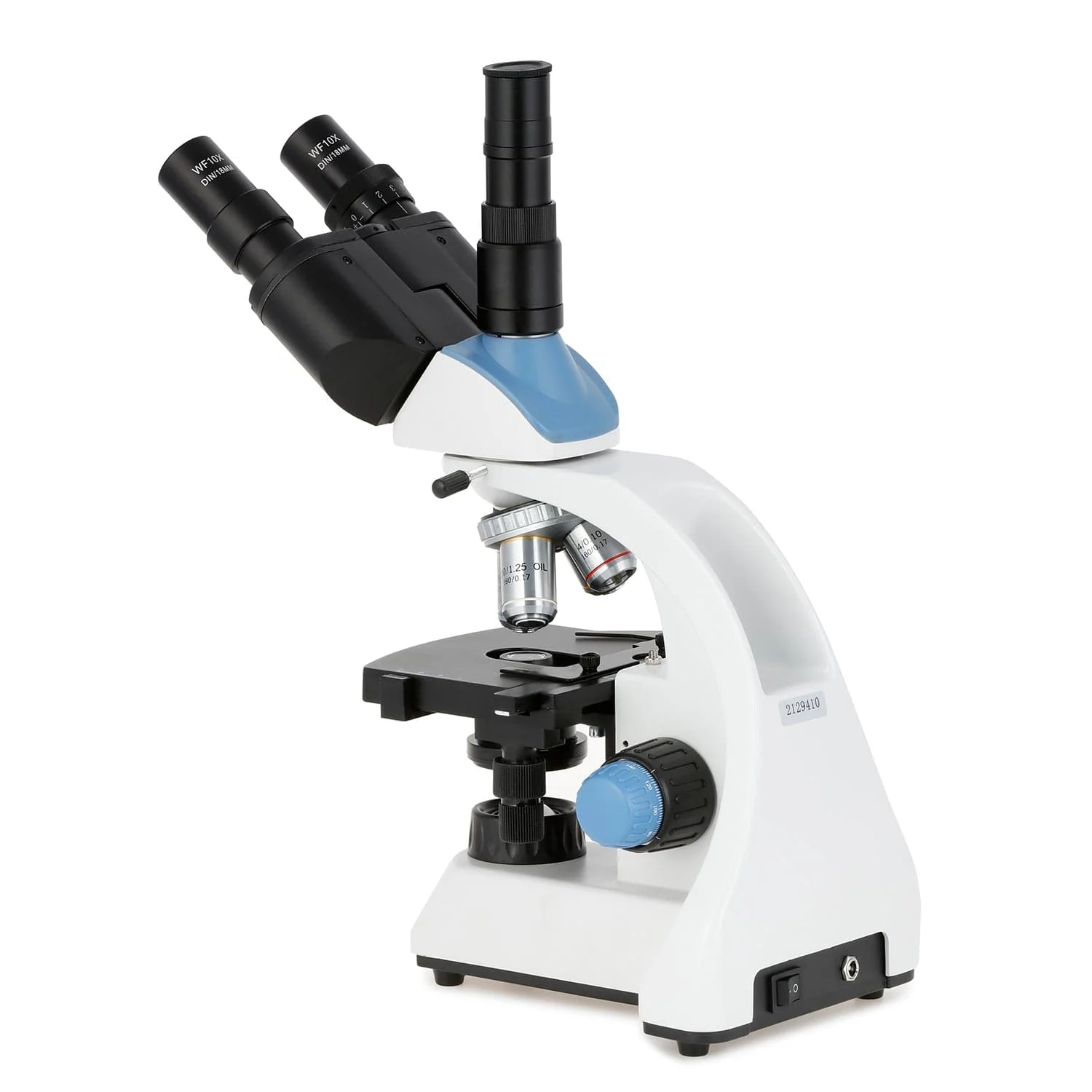 AmScope T250 Series Compact Student and Professional LED Siedentopf Trinocular Compound Microscope with 3D Mechanical Stage and Optional Digital Camera - Image 8