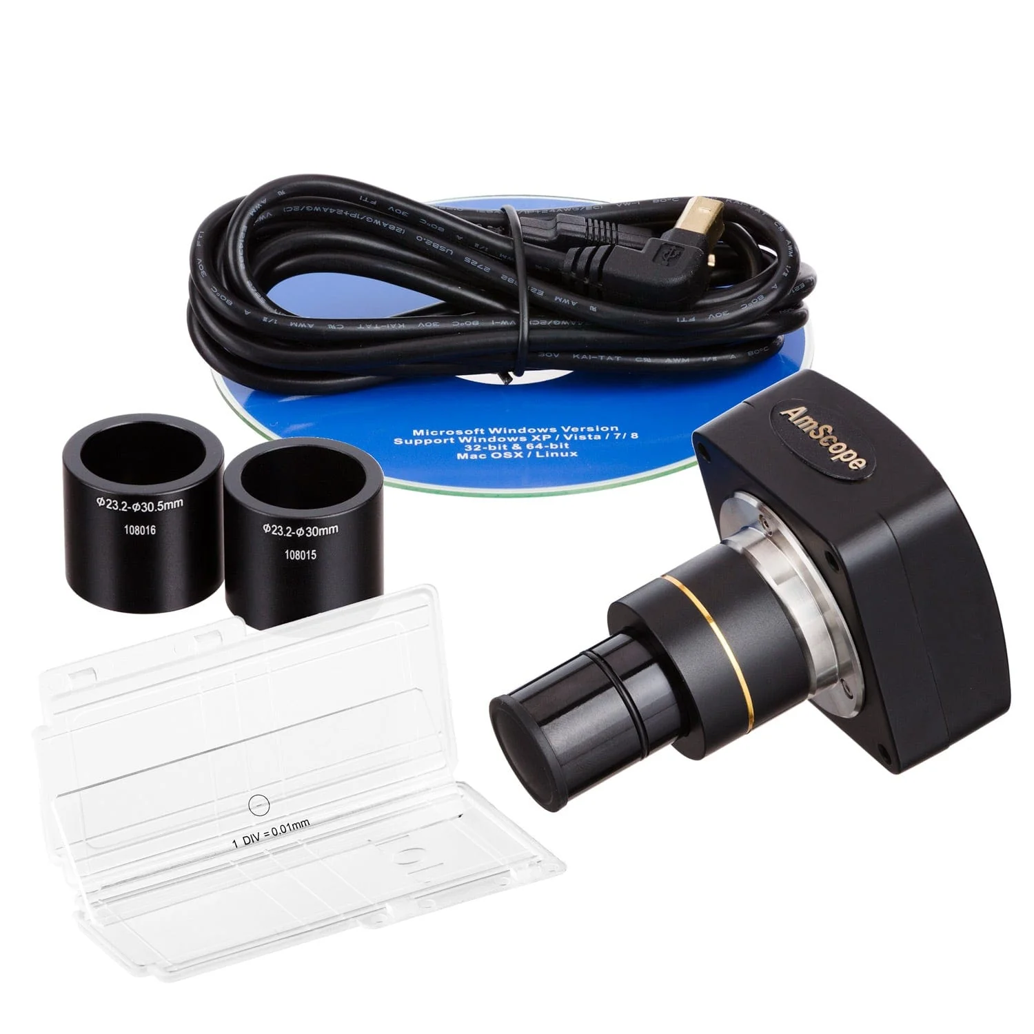 AmScope T340 Series LED Darkfield Trinocular Compound Microscope with Optional Digital Camera - Image 3