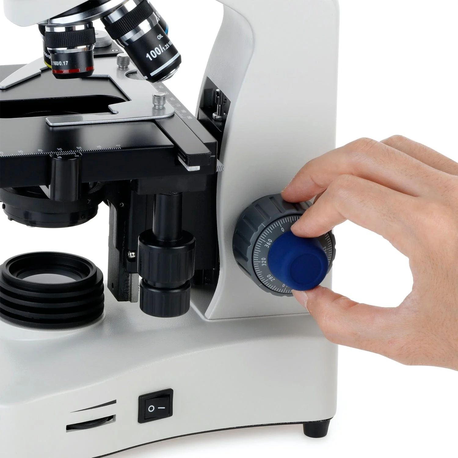 AmScope T340 Series LED Darkfield Trinocular Compound Microscope with Optional Digital Camera - Image 8