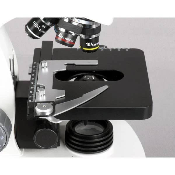AmScope T340 Series Trinocular Compound Microscope with 3W LED, 3D Mechanical Stage and Optional Digital Camera - Image 11