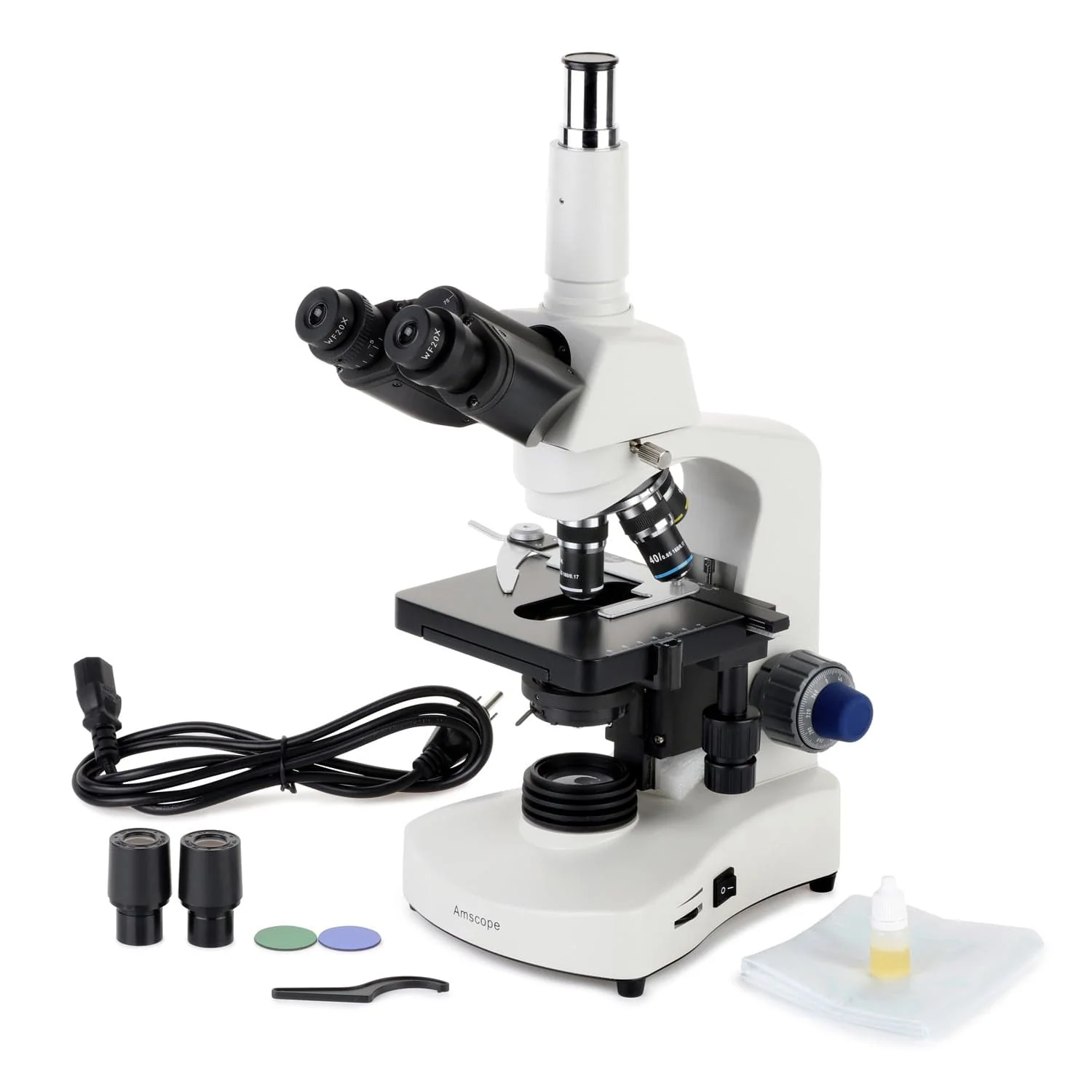 AmScope T340 Series Siedentopf Trinocular Compound Microscope with LED with 9.7" Touchscreen Imaging System - Image 7