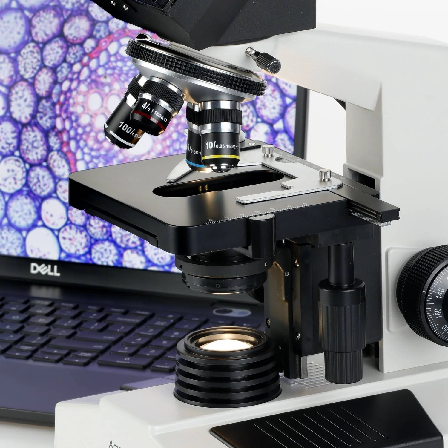 AmScope T390 Series Trinocular Biological Compound Microscope 40X-2500X Magnification with HD Recording Camera - Image 6
