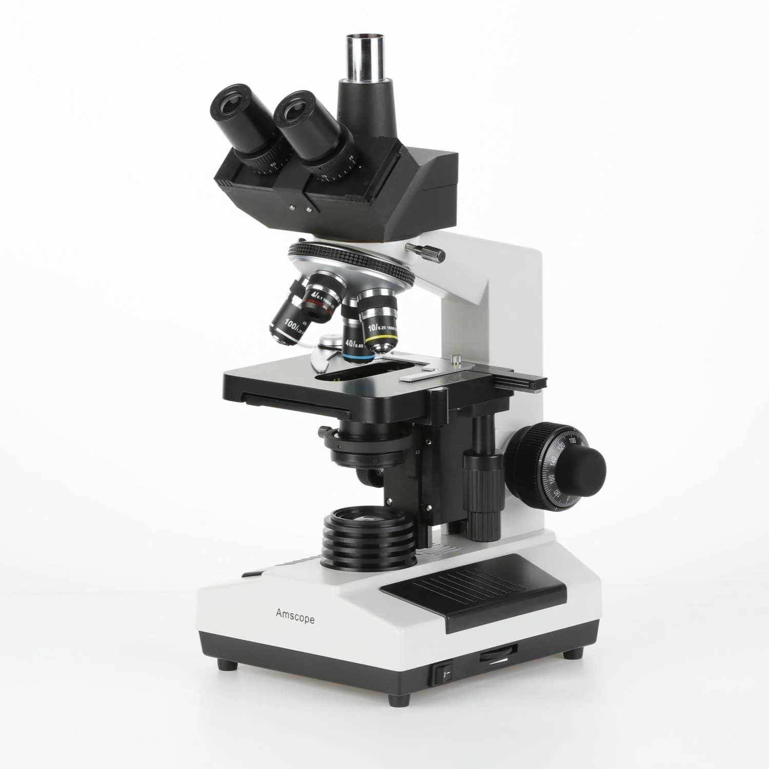 AmScope T390 Series Phase-Contrast Biological Trinocular Compound Microscope with 20W Halogen, Turret Condenser, 3D Mechanical Stage and Optional Digital Camera - Image 8