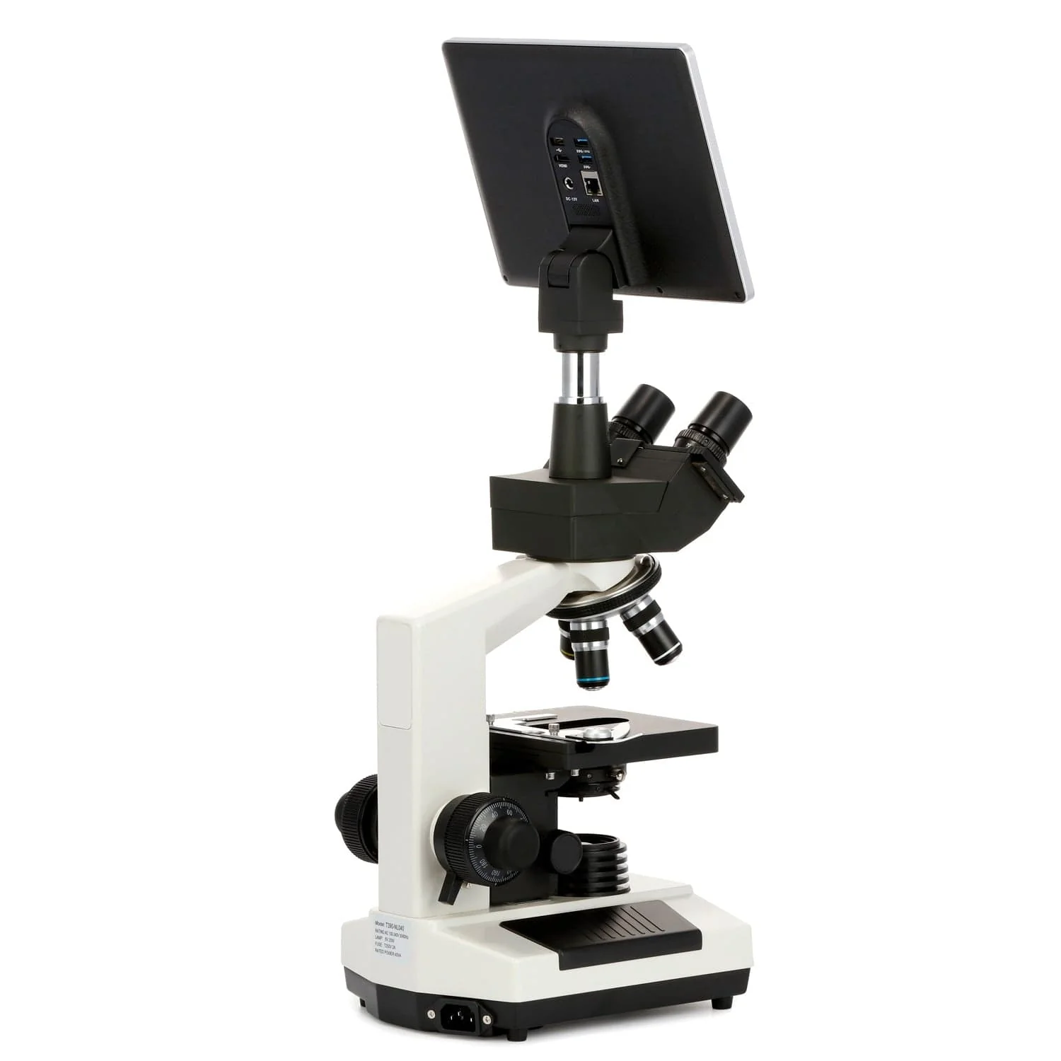 AmScope T390 Series Biological Trinocular Compound Microscope + Halogen Illumination + 10.5" Touchscreen 8MP Imaging System - Image 3