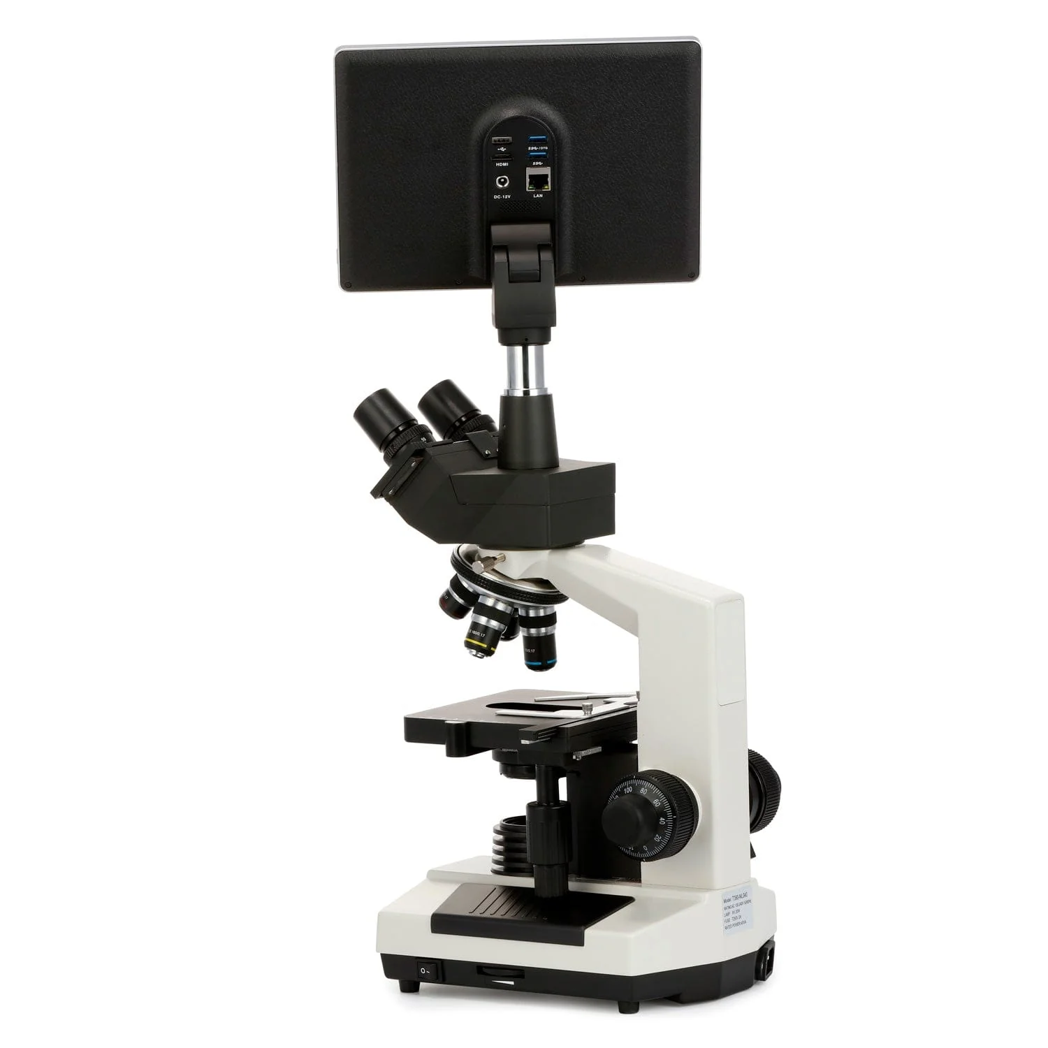 AmScope T390 Series Biological Trinocular Compound Microscope + Halogen Illumination + 10.5" Touchscreen 8MP Imaging System - Image 6
