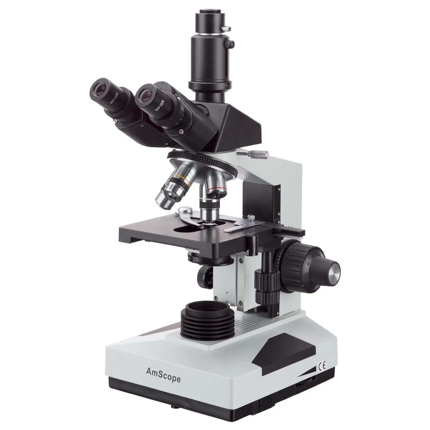 AmScope T490 Series Simul-Focal Biological Trinocular Compound Microscope with Optional Digital Camera - Image 6